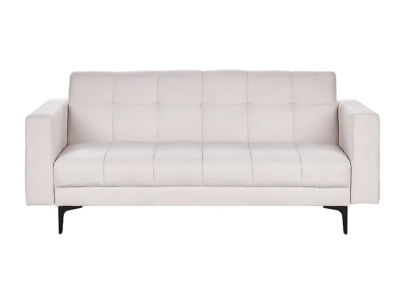Canapé-lit 3 places ALNES Tissu Blanc cassé