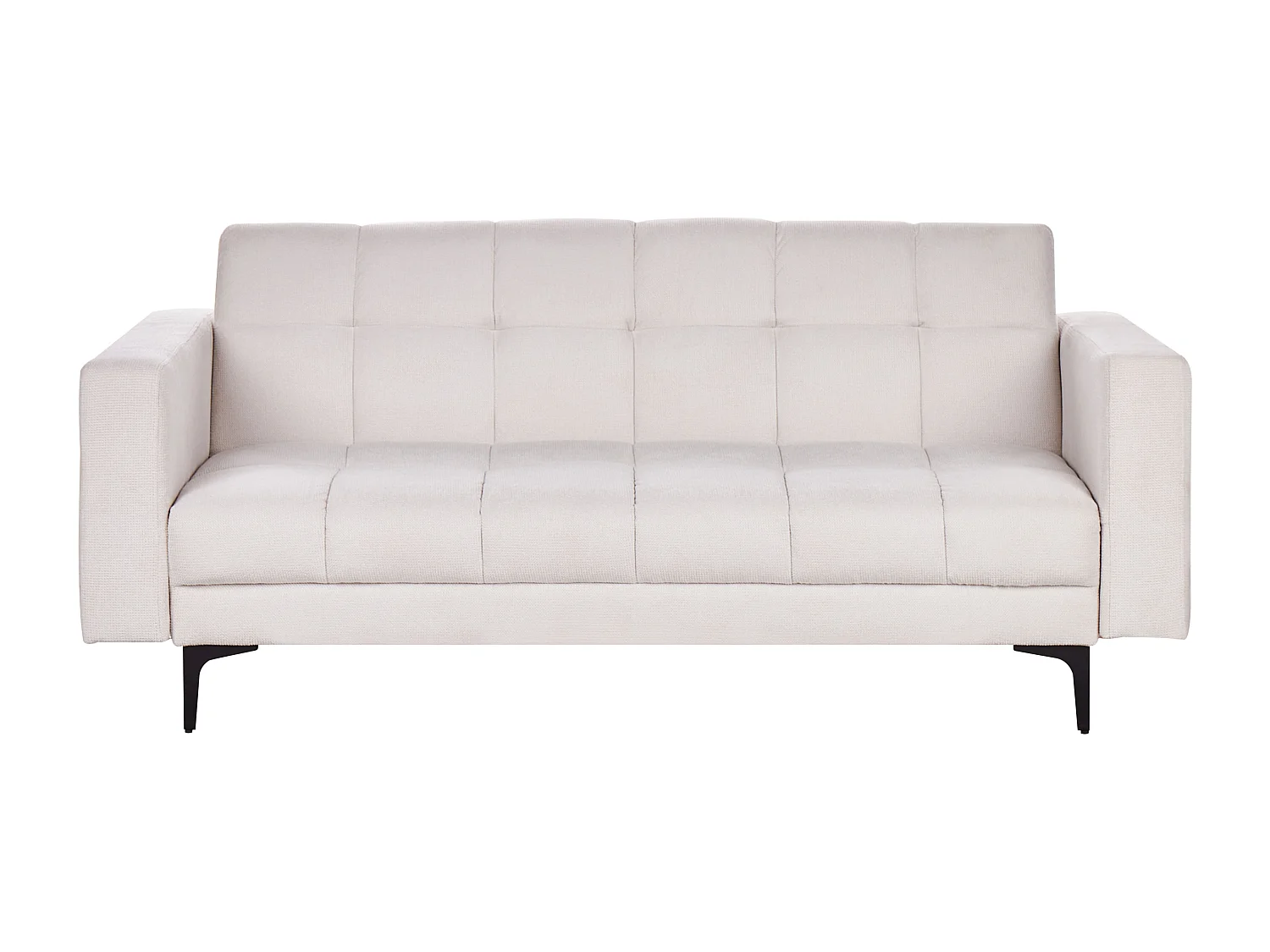Sofá-cama ALNES Tecido Branco creme 3 lugares