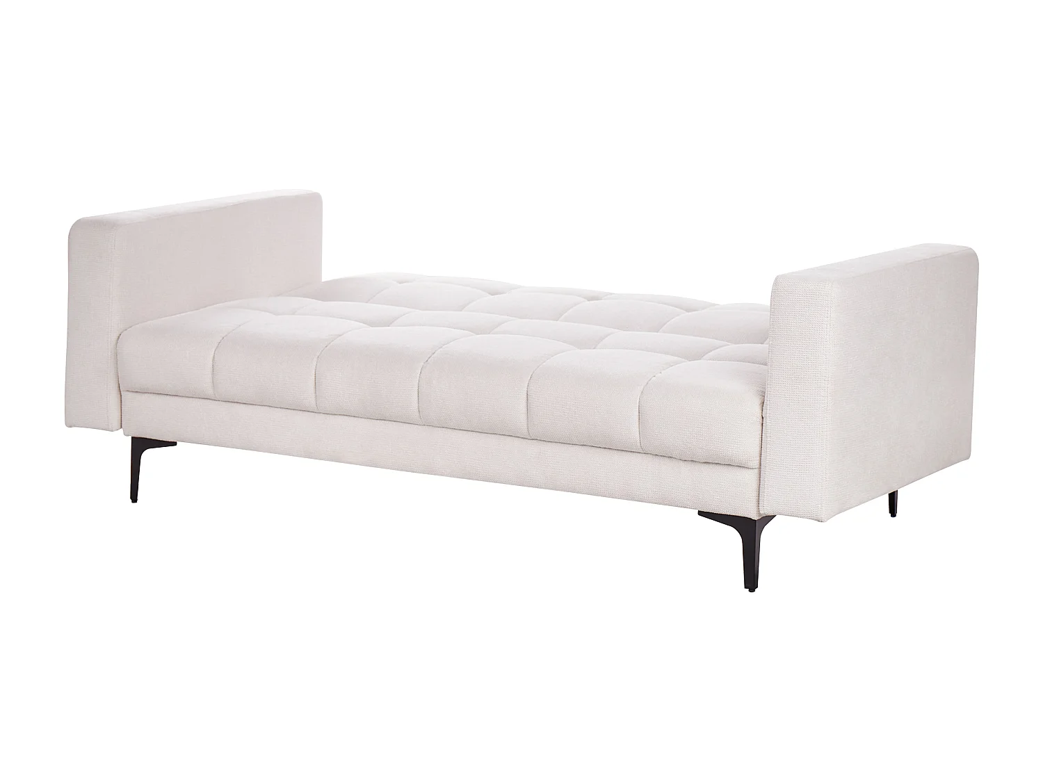 Sofá-cama ALNES Tecido Branco creme 3 lugares