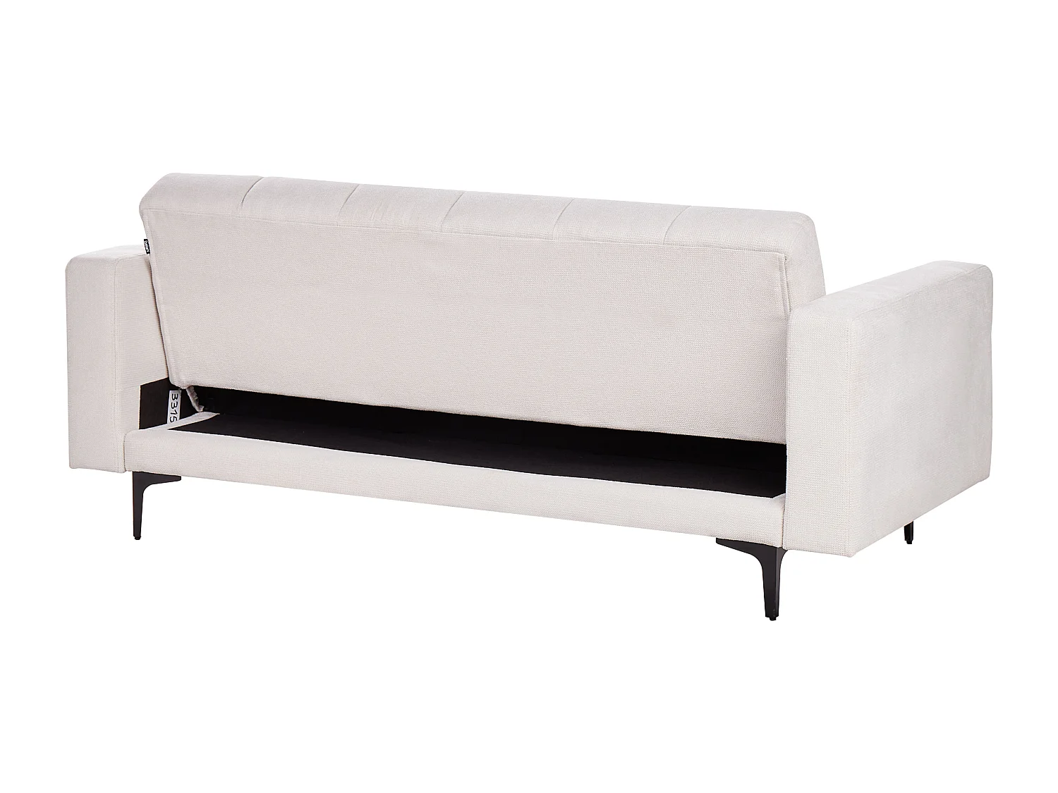 Sofá-cama ALNES Tecido Branco creme 3 lugares
