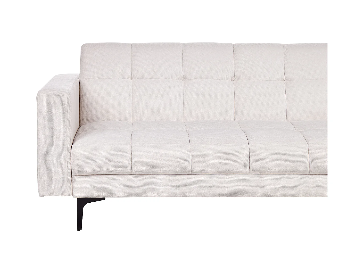 Sofá-cama ALNES Tecido Branco creme 3 lugares