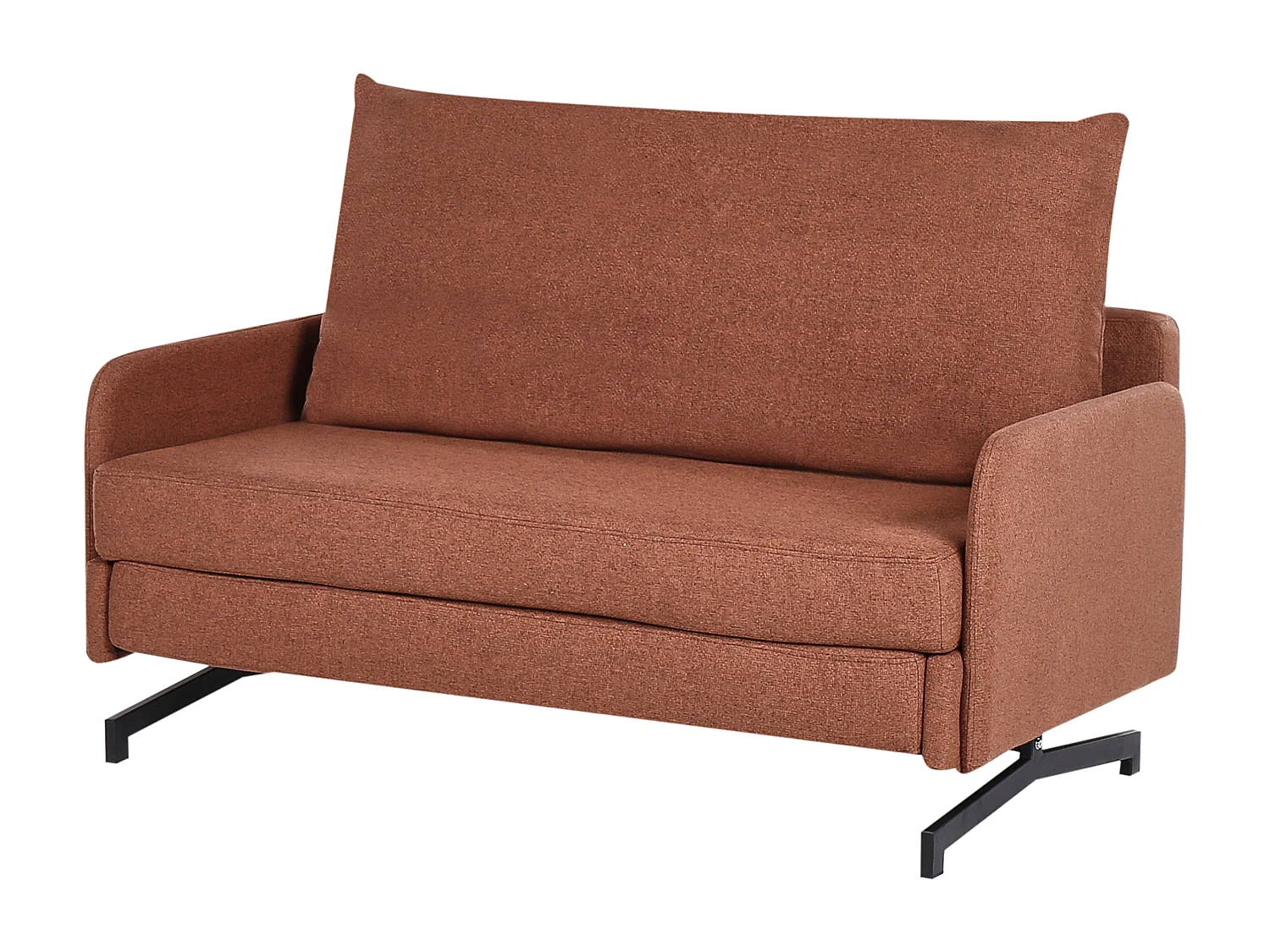 Divano letto BELFAST Tessuto Rosso 2 posti