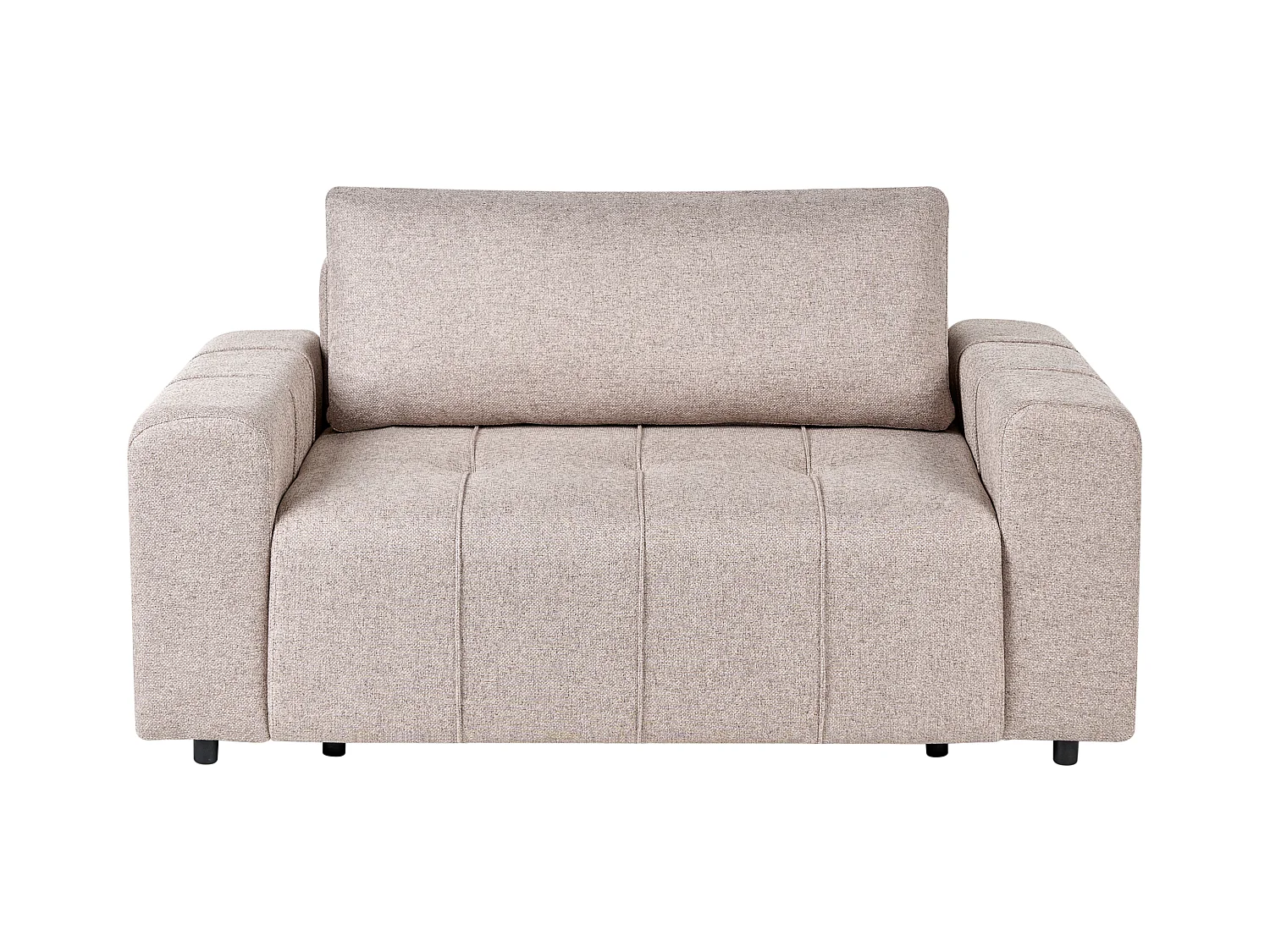 Schlafsofa INNVIK Stoff Hellbraun mit Stauraum 2-Sitzer