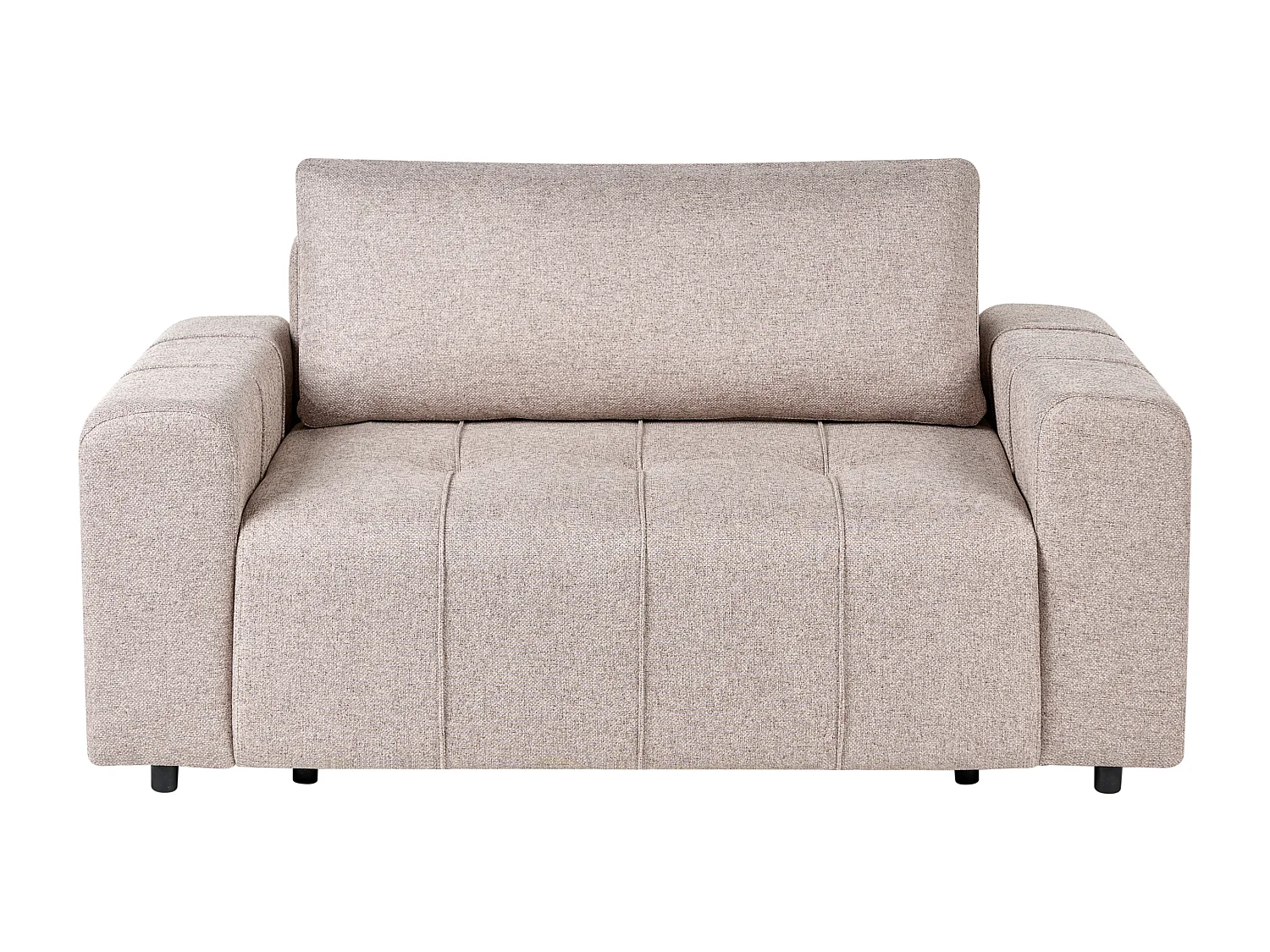 Schlafsofa INNVIK Stoff Hellbraun mit Stauraum 2-Sitzer