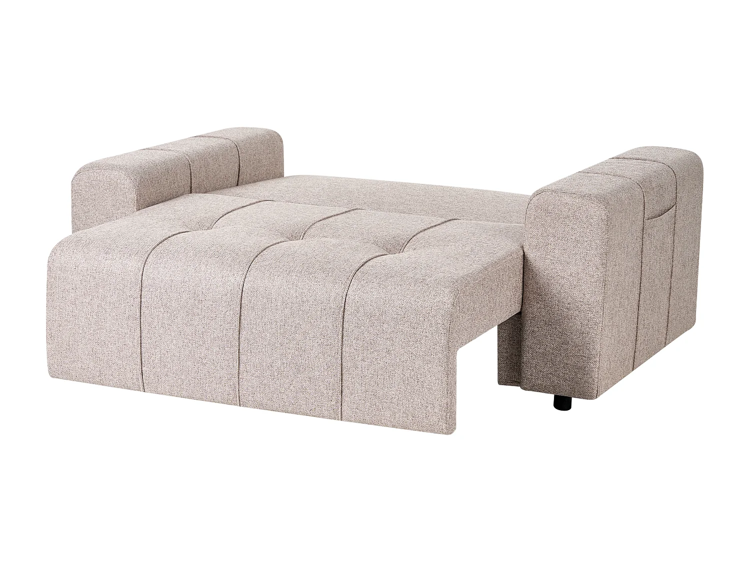 Schlafsofa INNVIK Stoff Hellbraun mit Stauraum 2-Sitzer