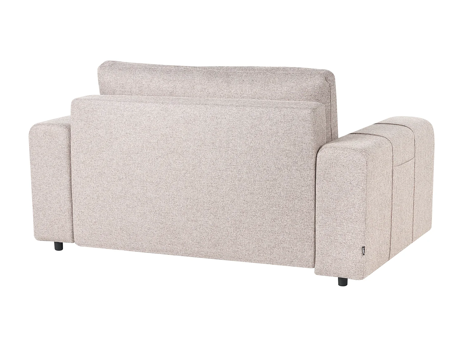 Schlafsofa INNVIK Stoff Hellbraun mit Stauraum 2-Sitzer