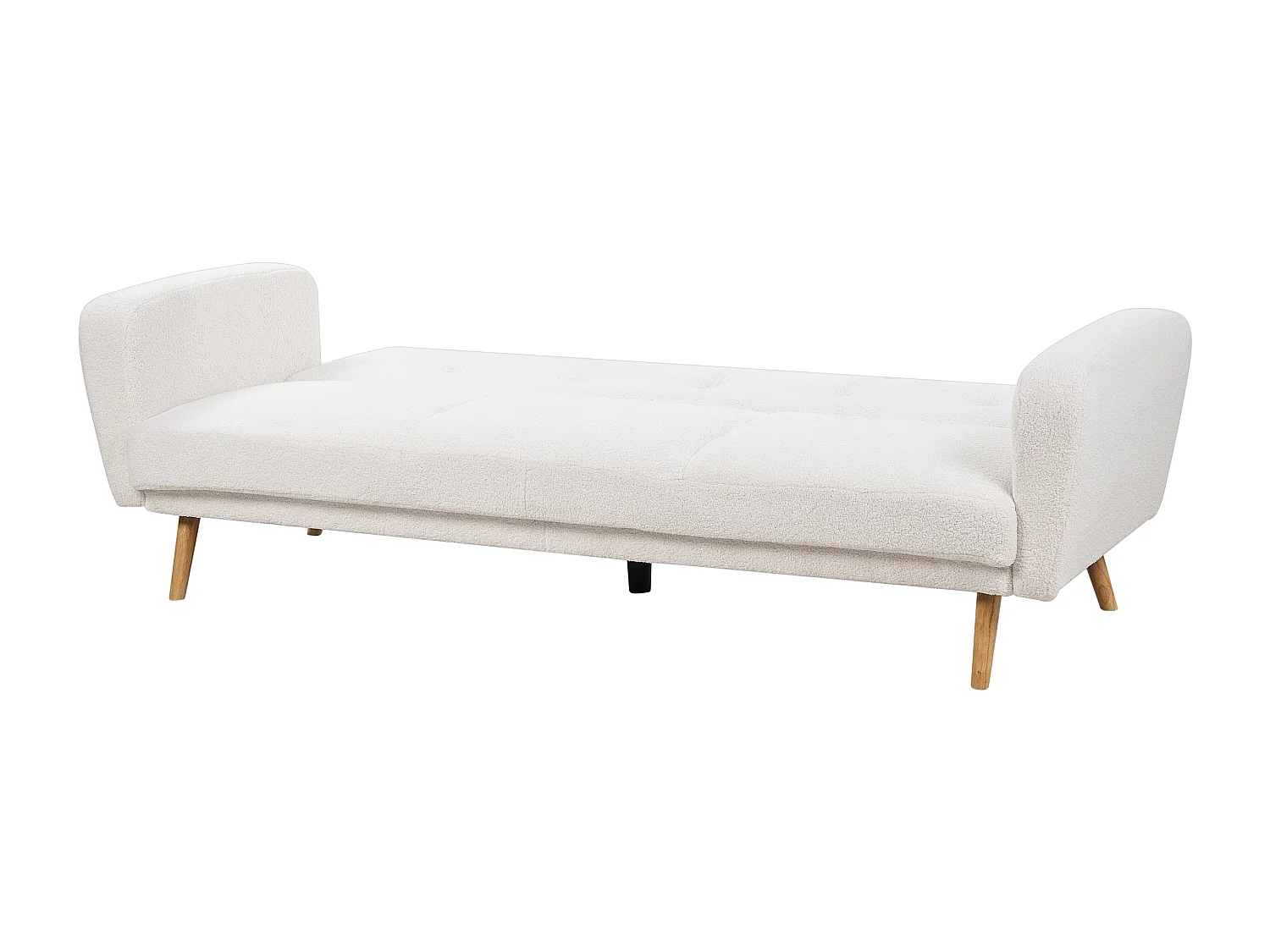 Slaapbank FLORLI Bouclé Gebroken wit 3-zitter