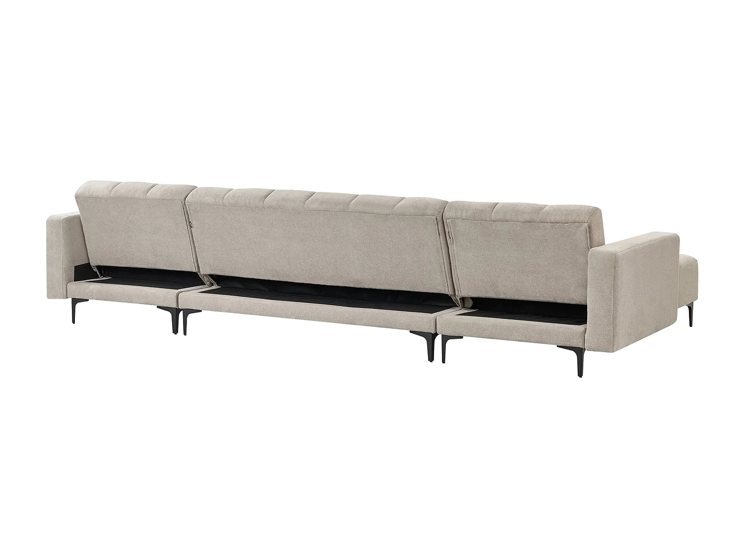 Canapé-lit modulable en forme de U 5 places ALNES Tissu Beige