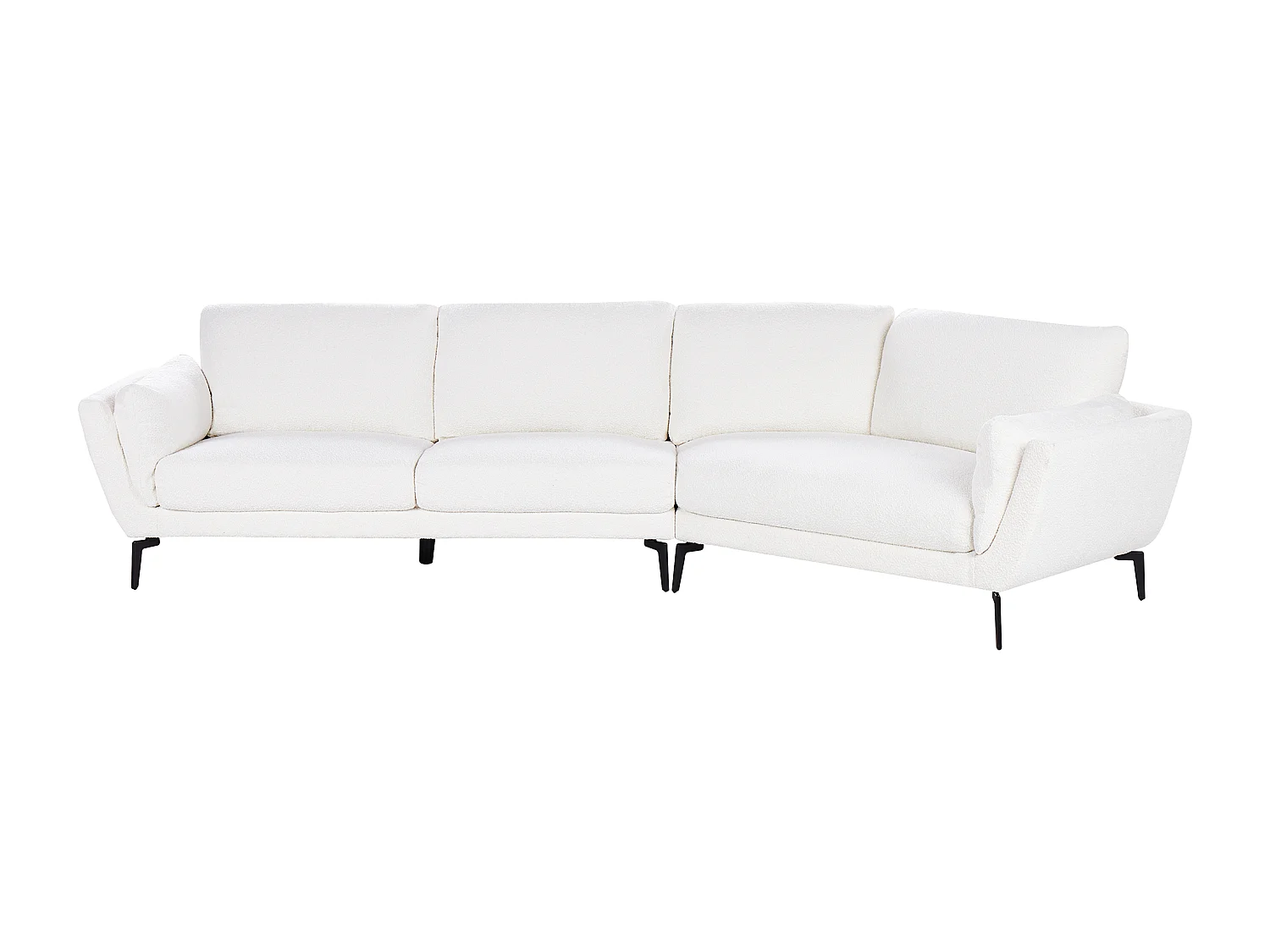 Sofa KANSSELI Bouclé Weiss 3-Sitzer