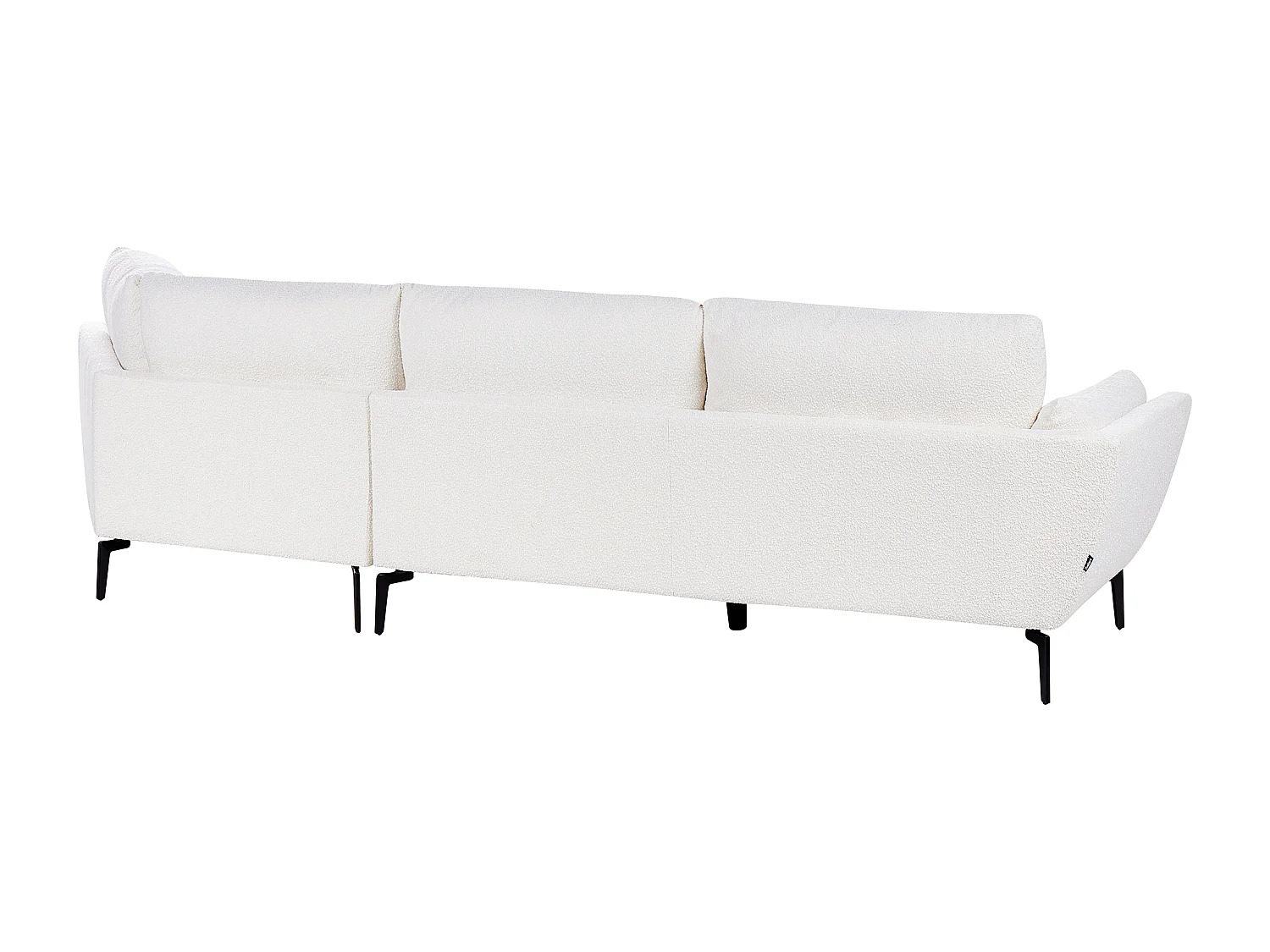 Sofa KANSSELI Bouclé Weiss 3-Sitzer