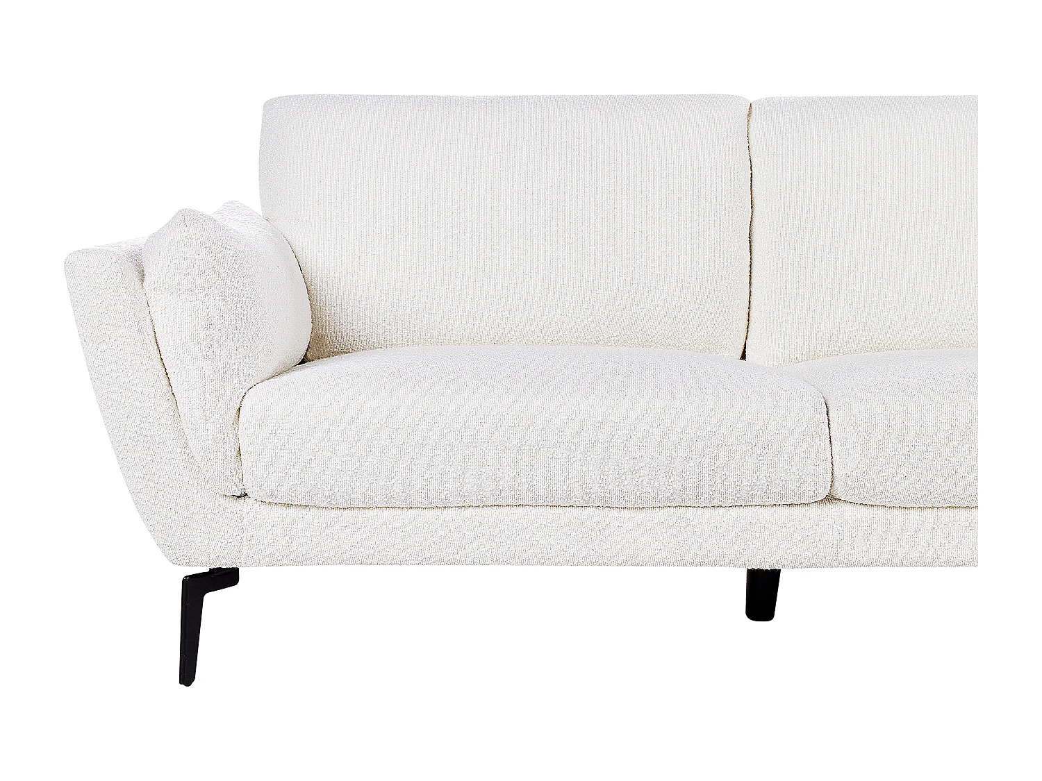 Sofa KANSSELI Bouclé Weiss 3-Sitzer