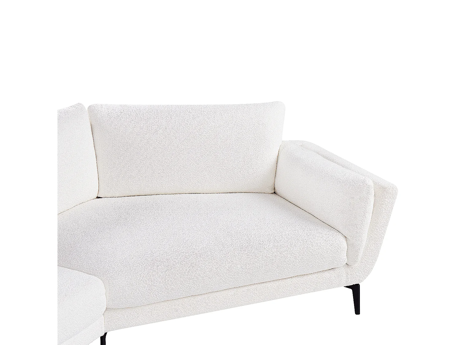 Sofa KANSSELI Bouclé Weiss 3-Sitzer