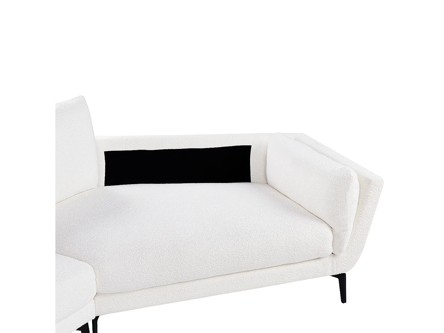 Sofa KANSSELI Bouclé Weiss 3-Sitzer