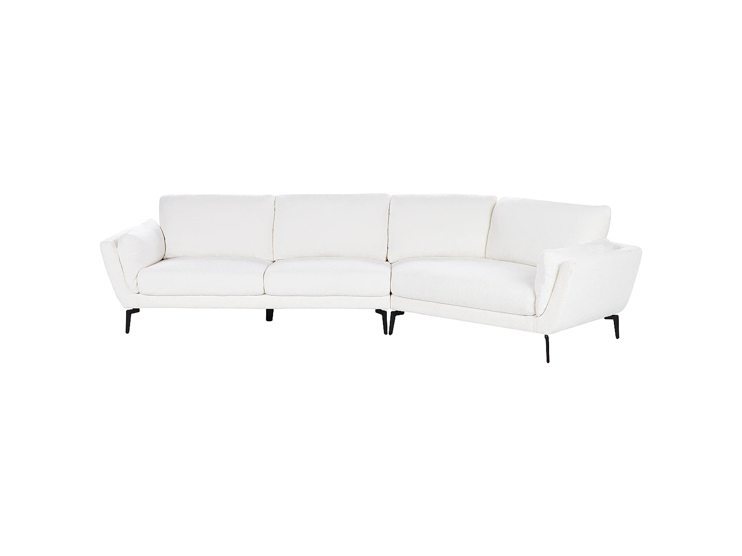 Sofa KANSSELI Bouclé Weiss 3-Sitzer