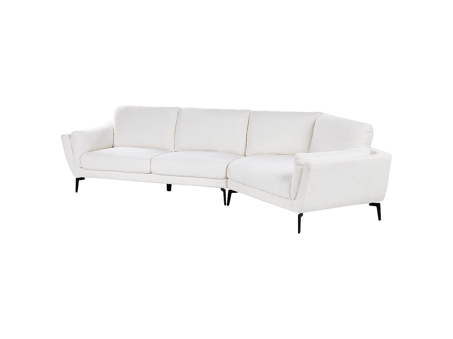 Sofa KANSSELI Bouclé Weiss 3-Sitzer