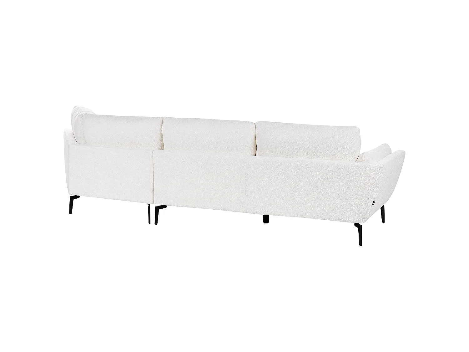 Sofa KANSSELI Bouclé Weiss 3-Sitzer