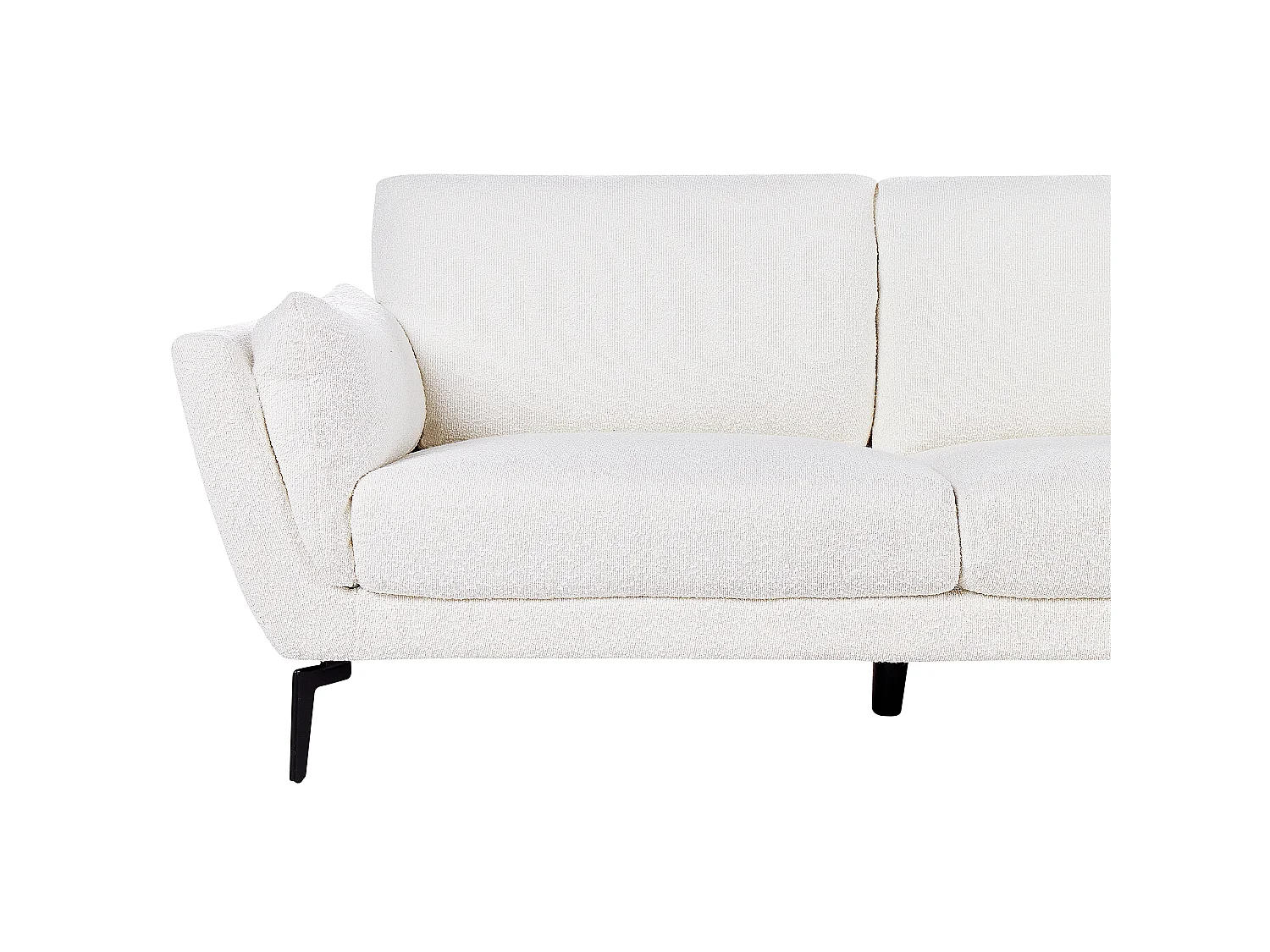 Sofa KANSSELI Bouclé Weiss 3-Sitzer