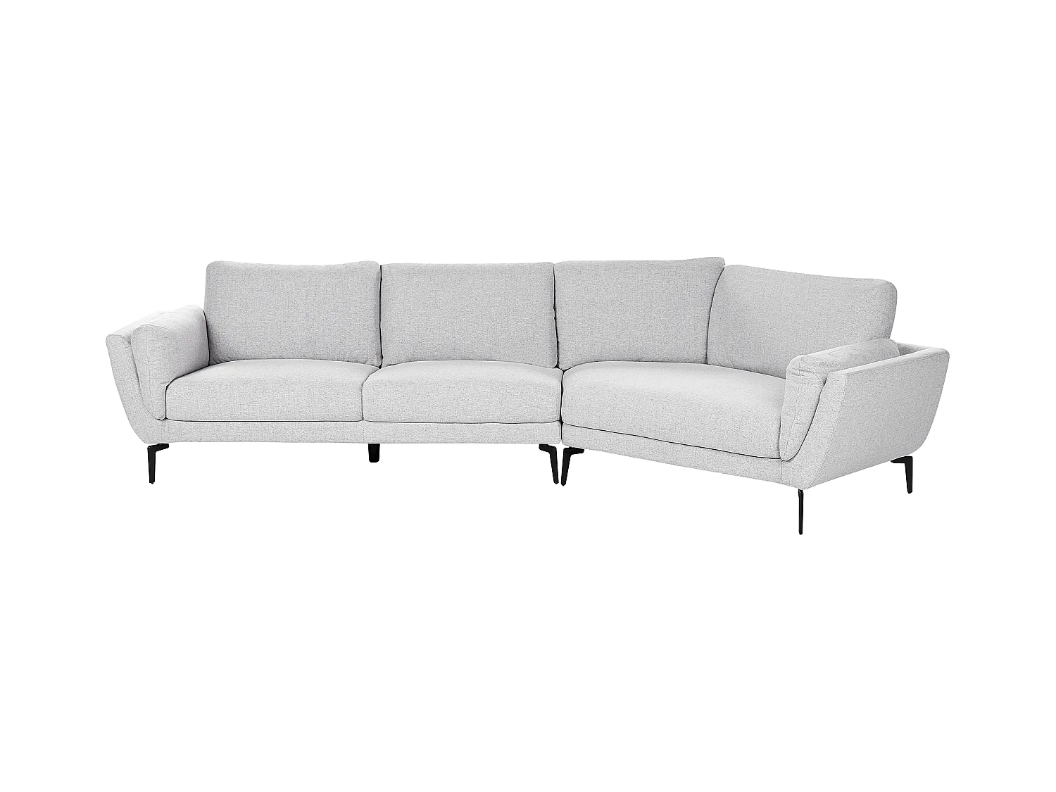 Canapé 3 places KANSSELI Tissu Gris clair