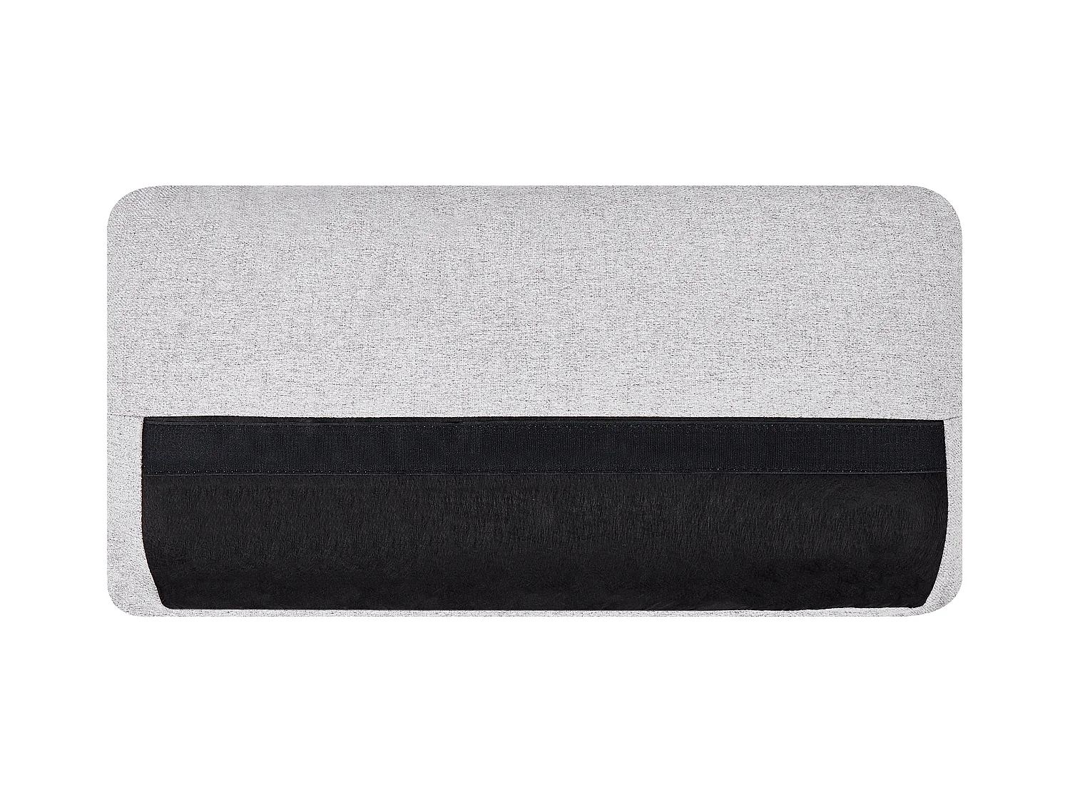 Canapé 3 places KANSSELI Tissu Gris clair
