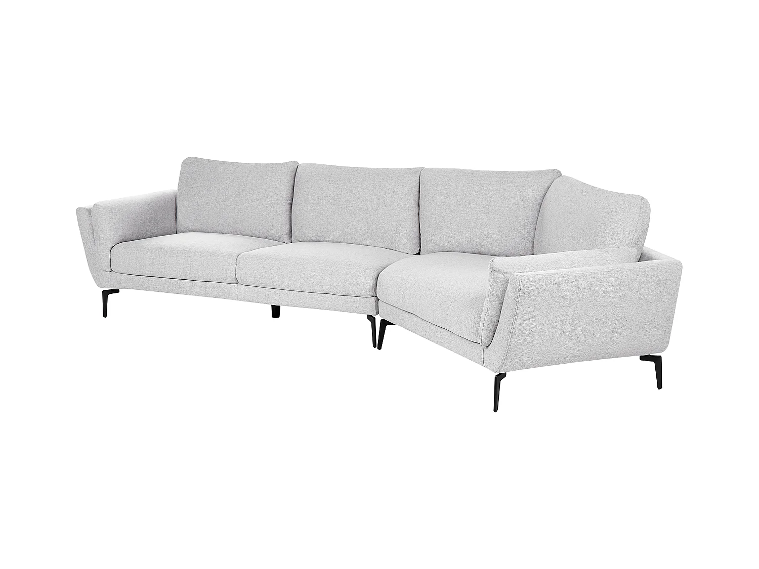 Canapé 3 places KANSSELI Tissu Gris clair