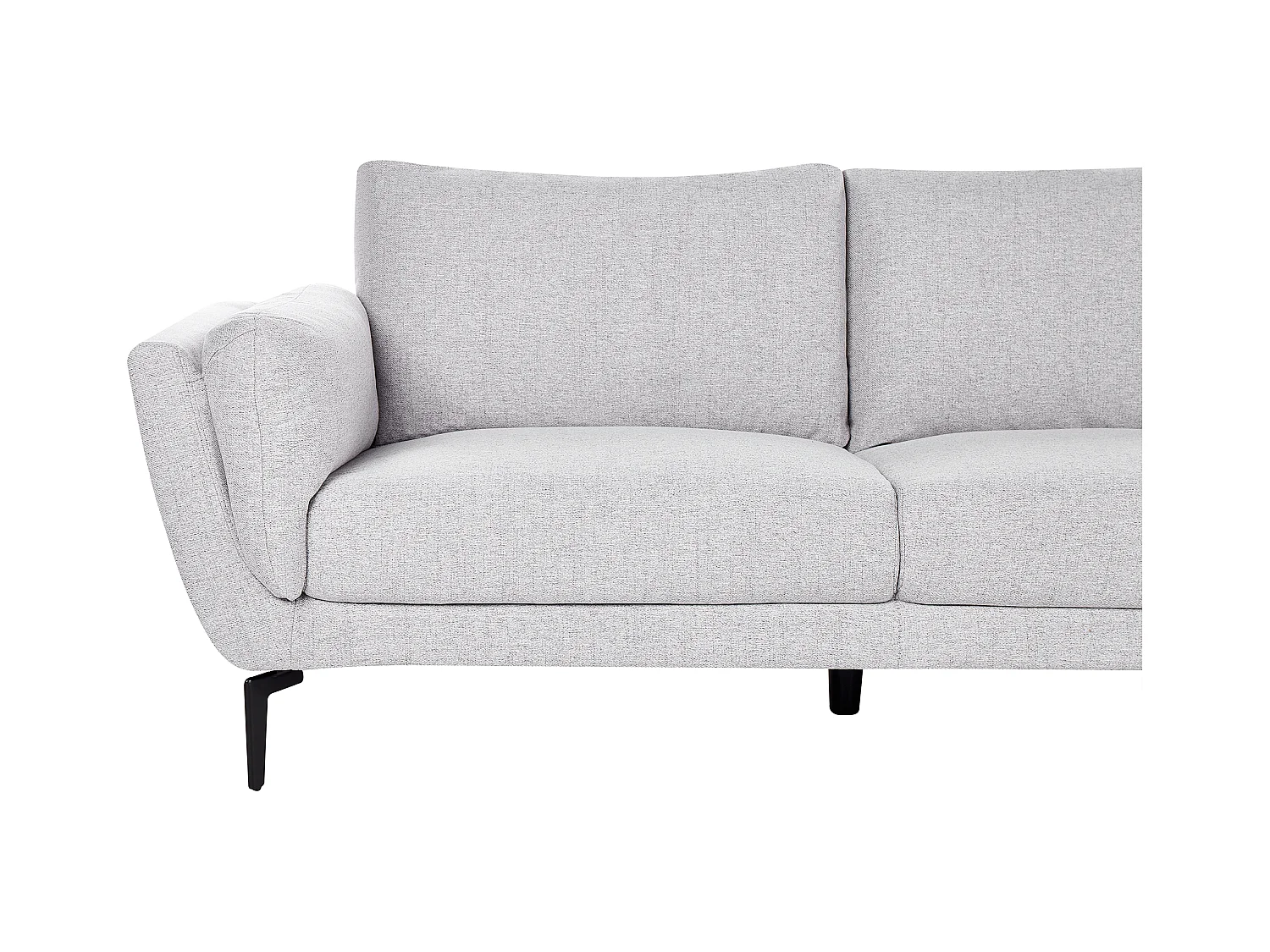 Canapé 3 places KANSSELI Tissu Gris clair