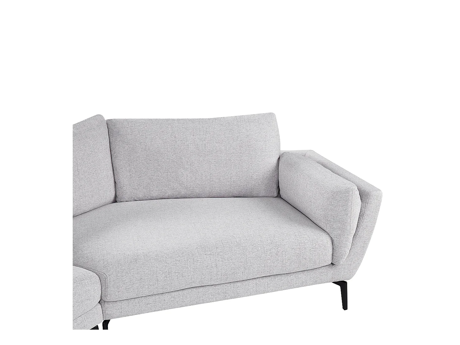 Canapé 3 places KANSSELI Tissu Gris clair