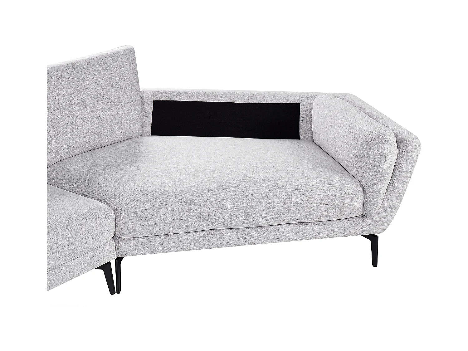 Canapé 3 places KANSSELI Tissu Gris clair