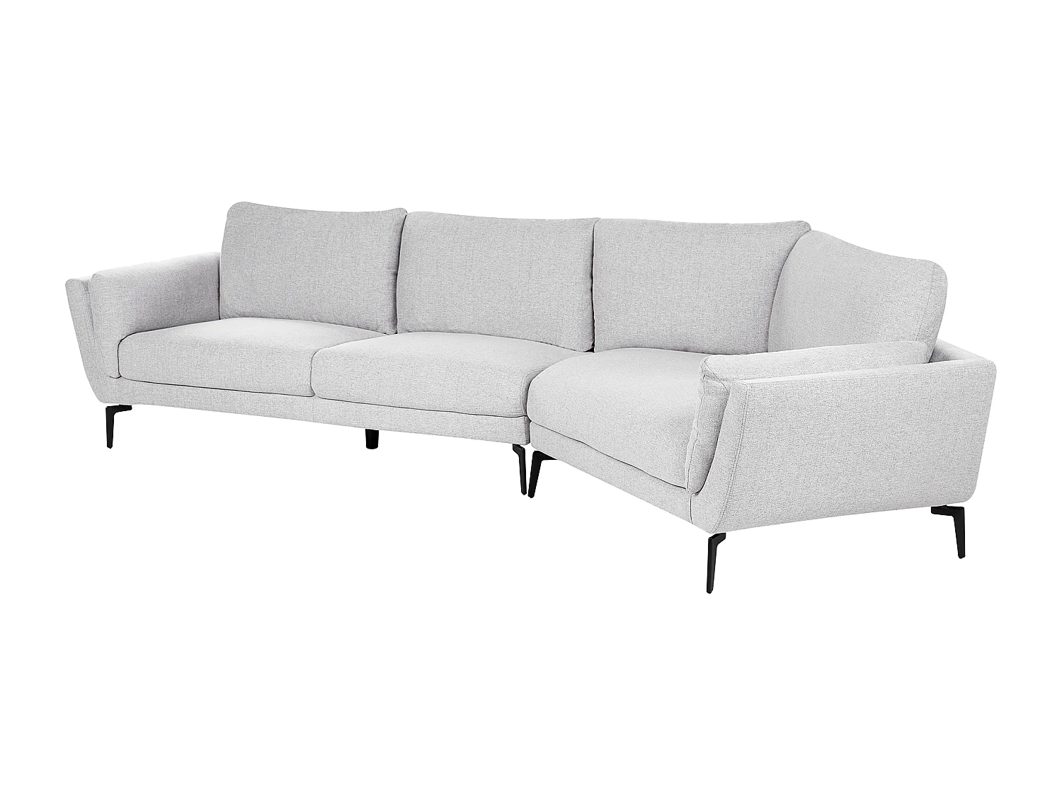 Canapé 3 places KANSSELI Tissu Gris clair