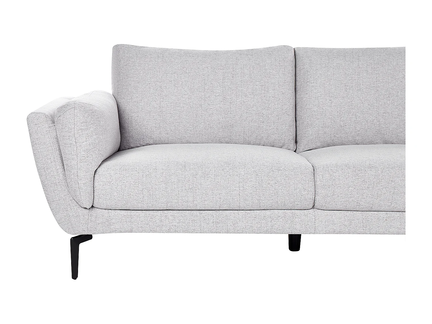 Canapé 3 places KANSSELI Tissu Gris clair