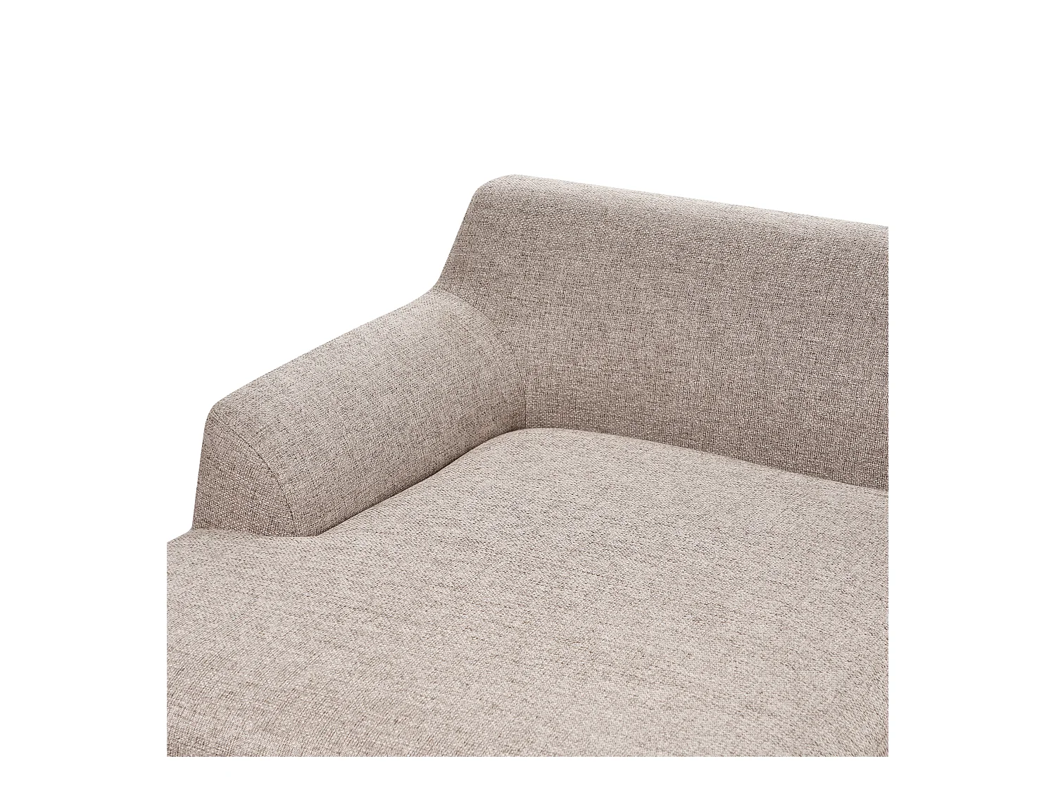 Ecksofa SOSJO Stoff Hellbraun 3-Sitzer rechtsseitig