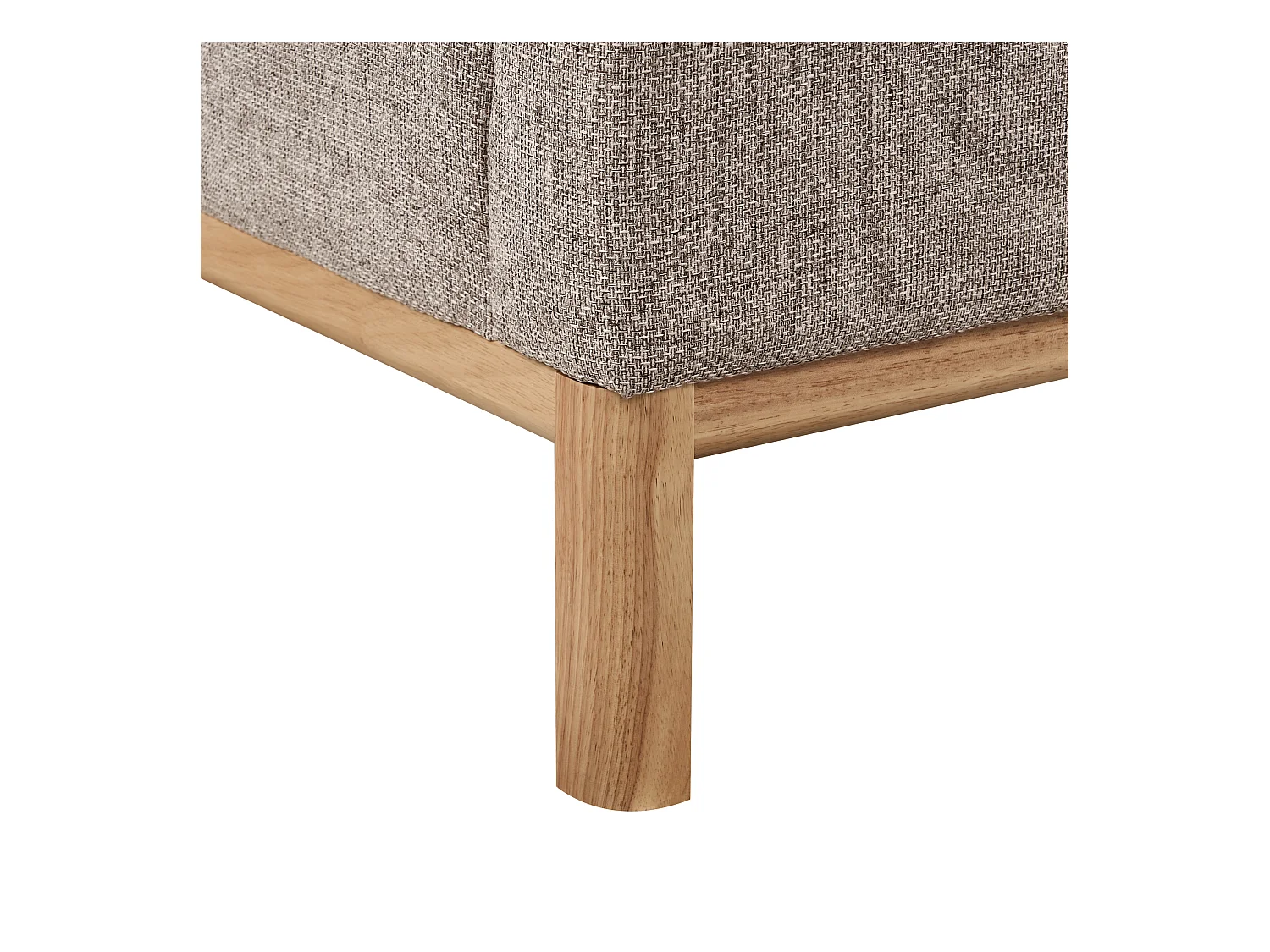 Ecksofa SOSJO Stoff Hellbraun 3-Sitzer rechtsseitig