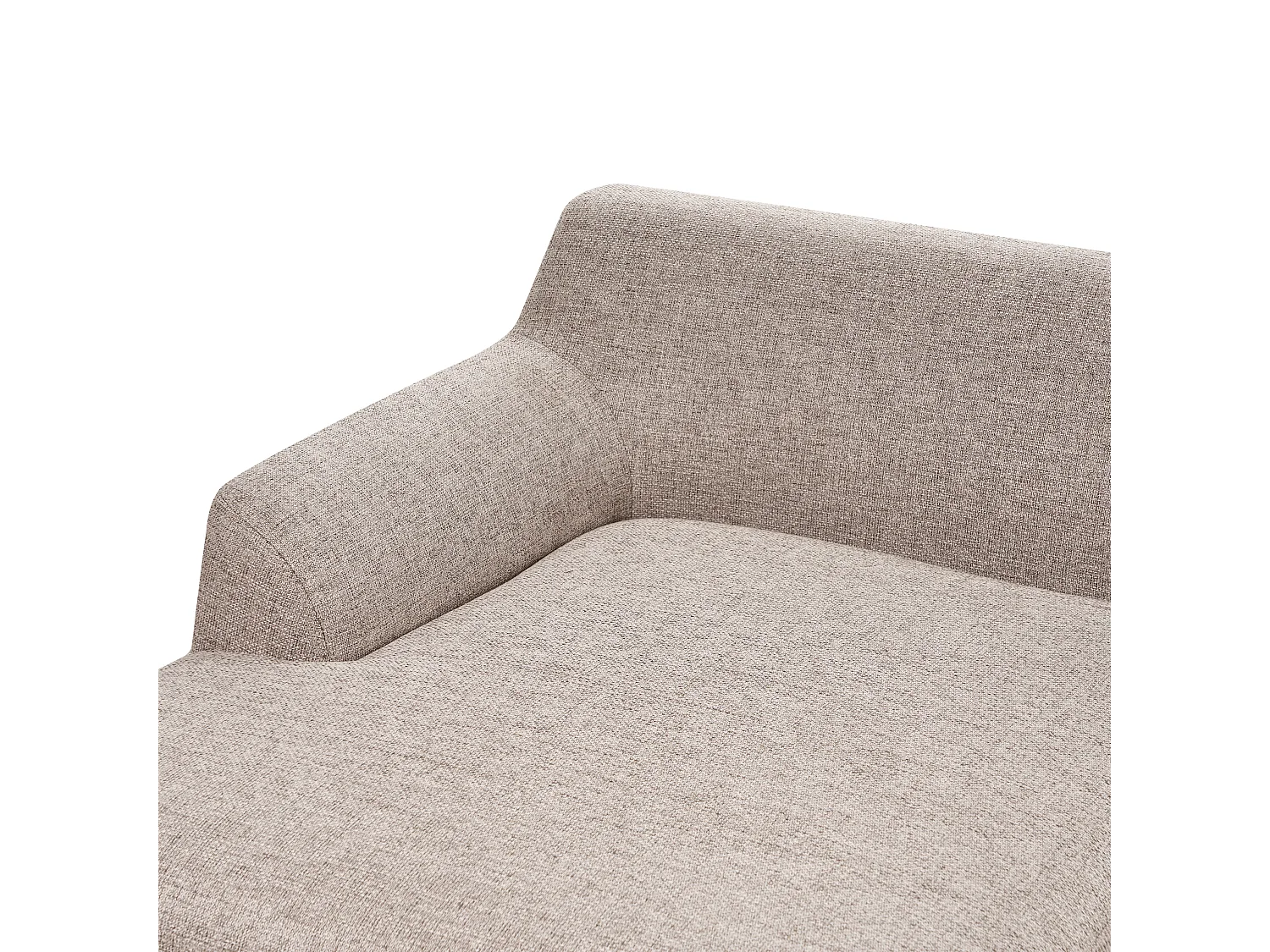 Divano angolare SOSJO Tessuto Marrone chiaro 3 posti Lato destro