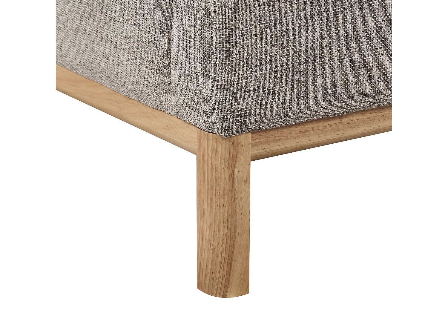 Divano angolare SOSJO Tessuto Marrone chiaro 3 posti Lato destro