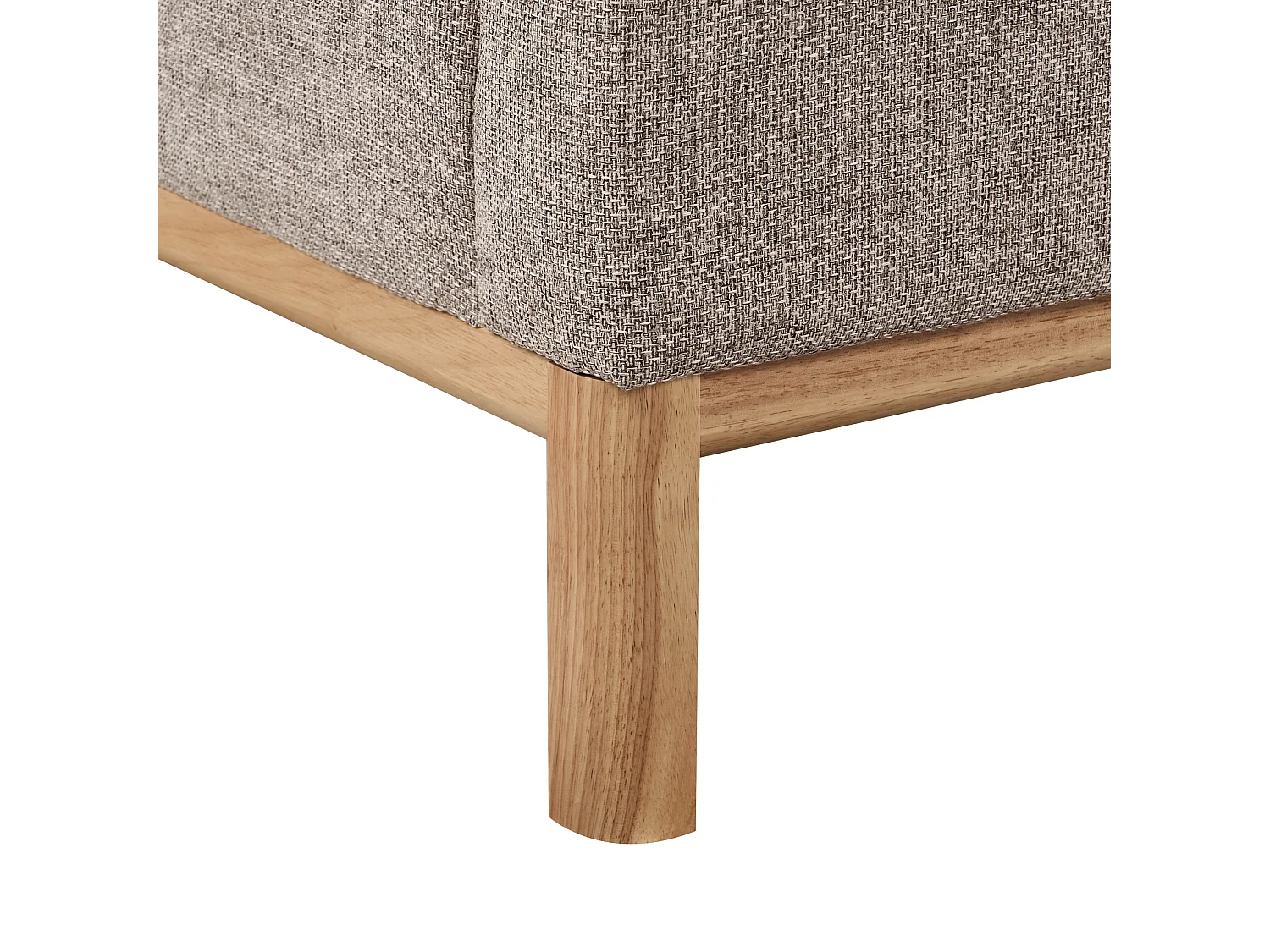 Divano angolare SOSJO Tessuto Marrone chiaro 3 posti Lato destro