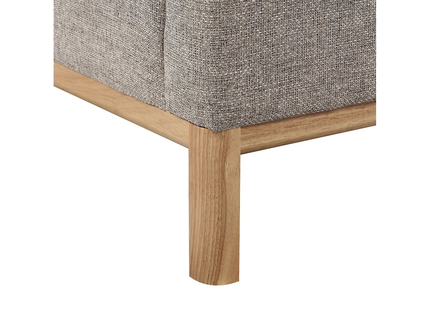 Canapé d'angle SOSJO Tissu Marron clair 3 places Côté droit