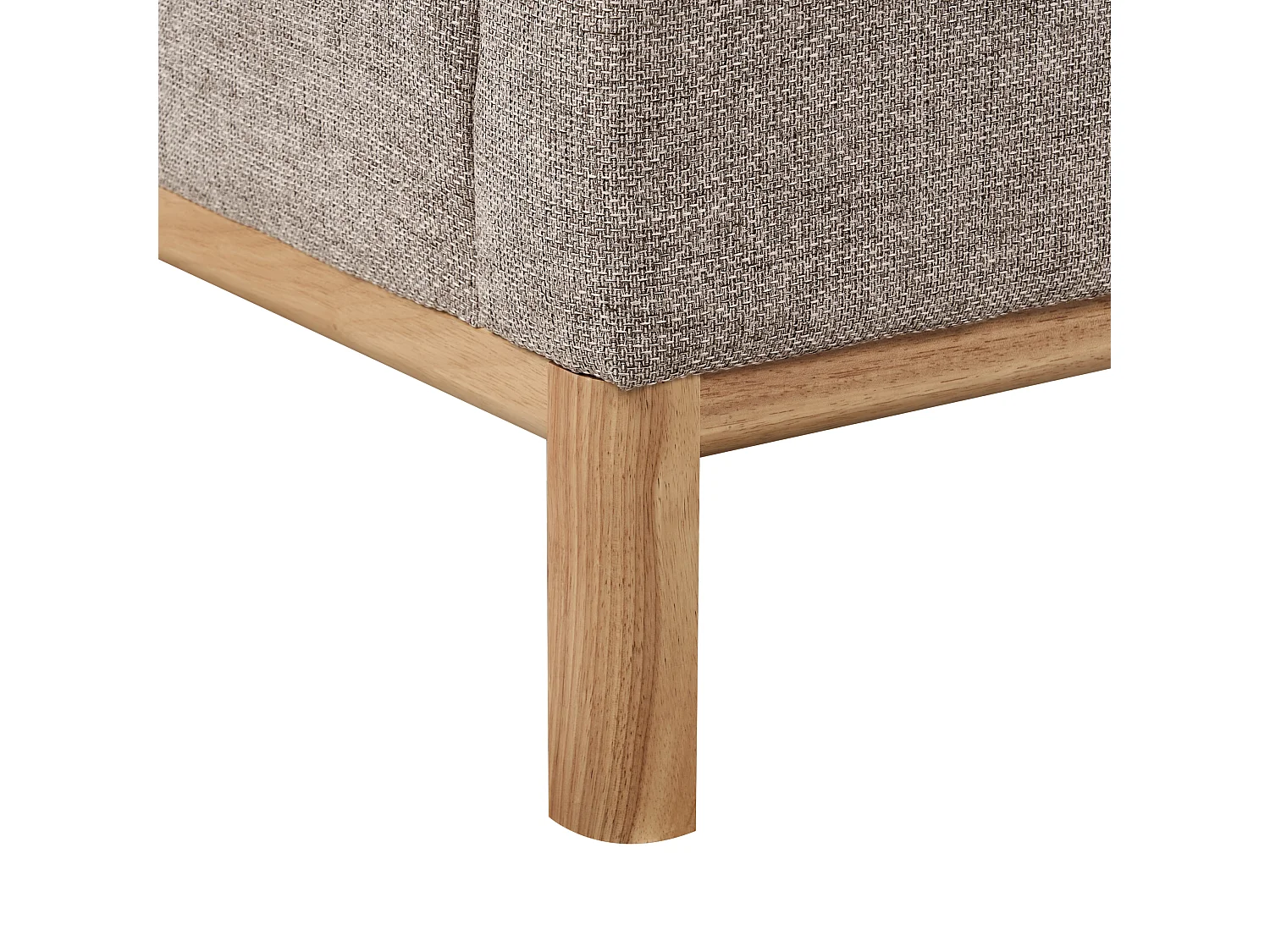 Canapé d'angle SOSJO Tissu Marron clair 3 places Côté droit