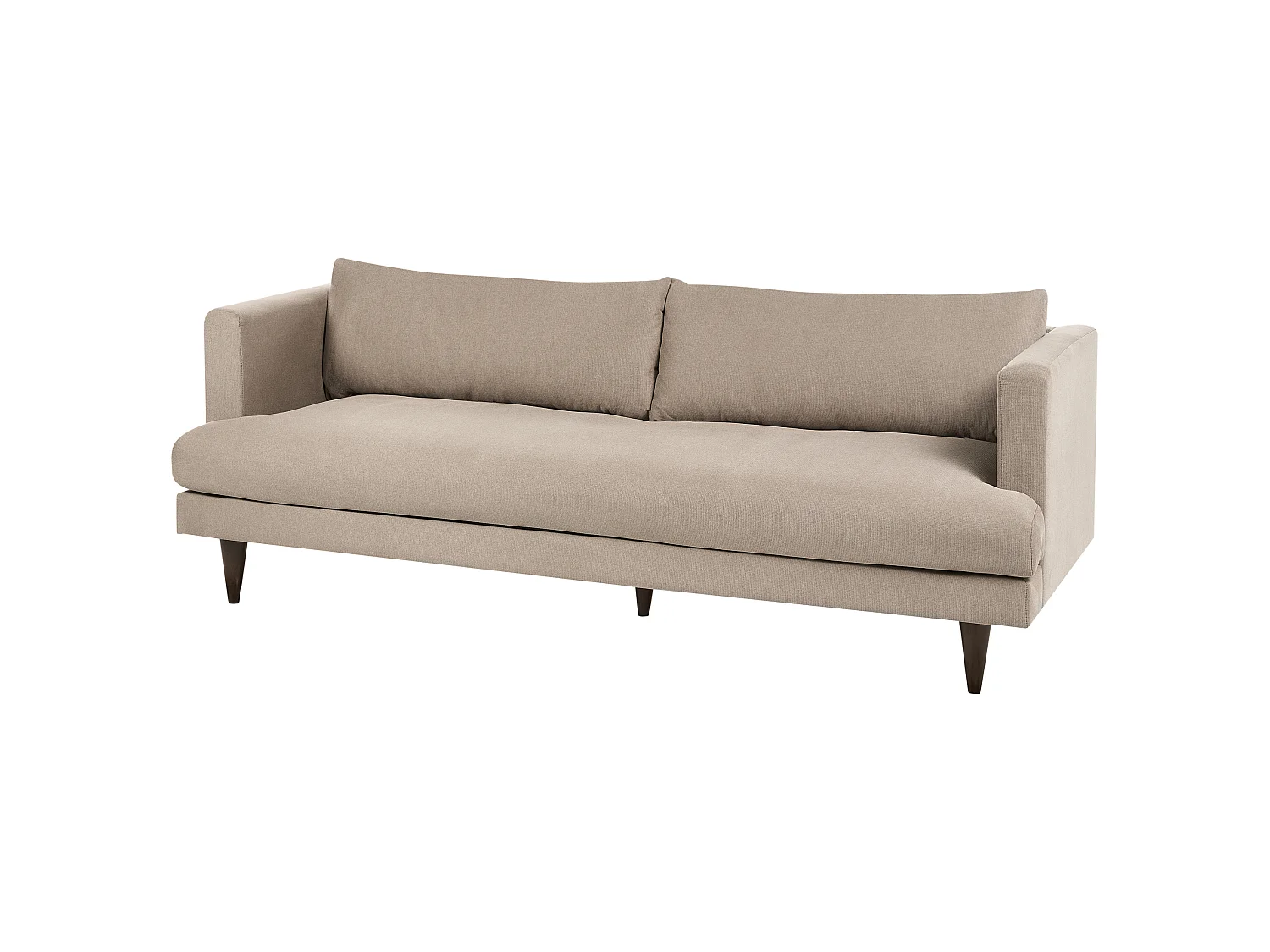 Canapé JARPEN Tissu Marron clair 3 places