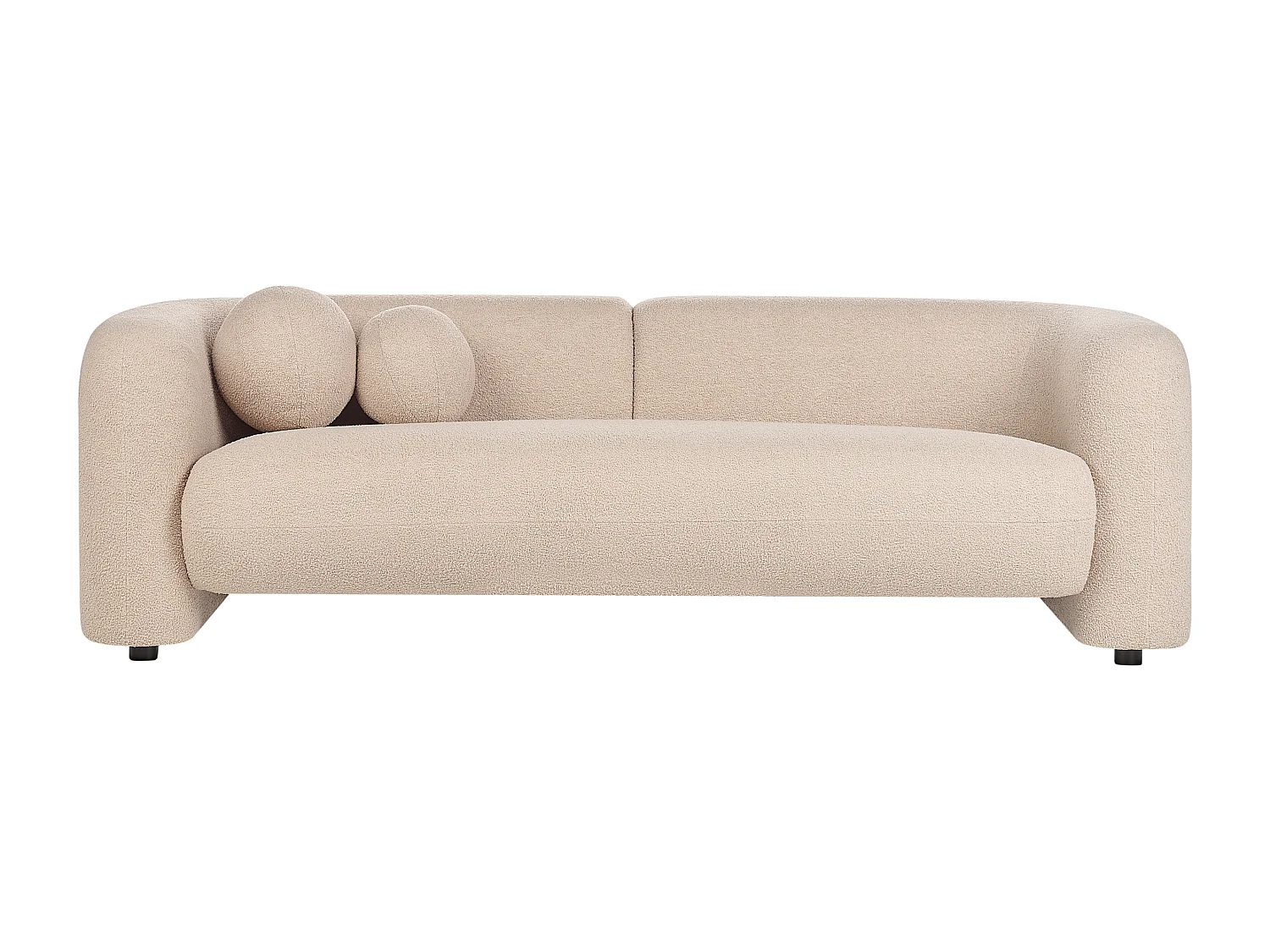 Canapé 3 places LEIREN Bouclé Beige