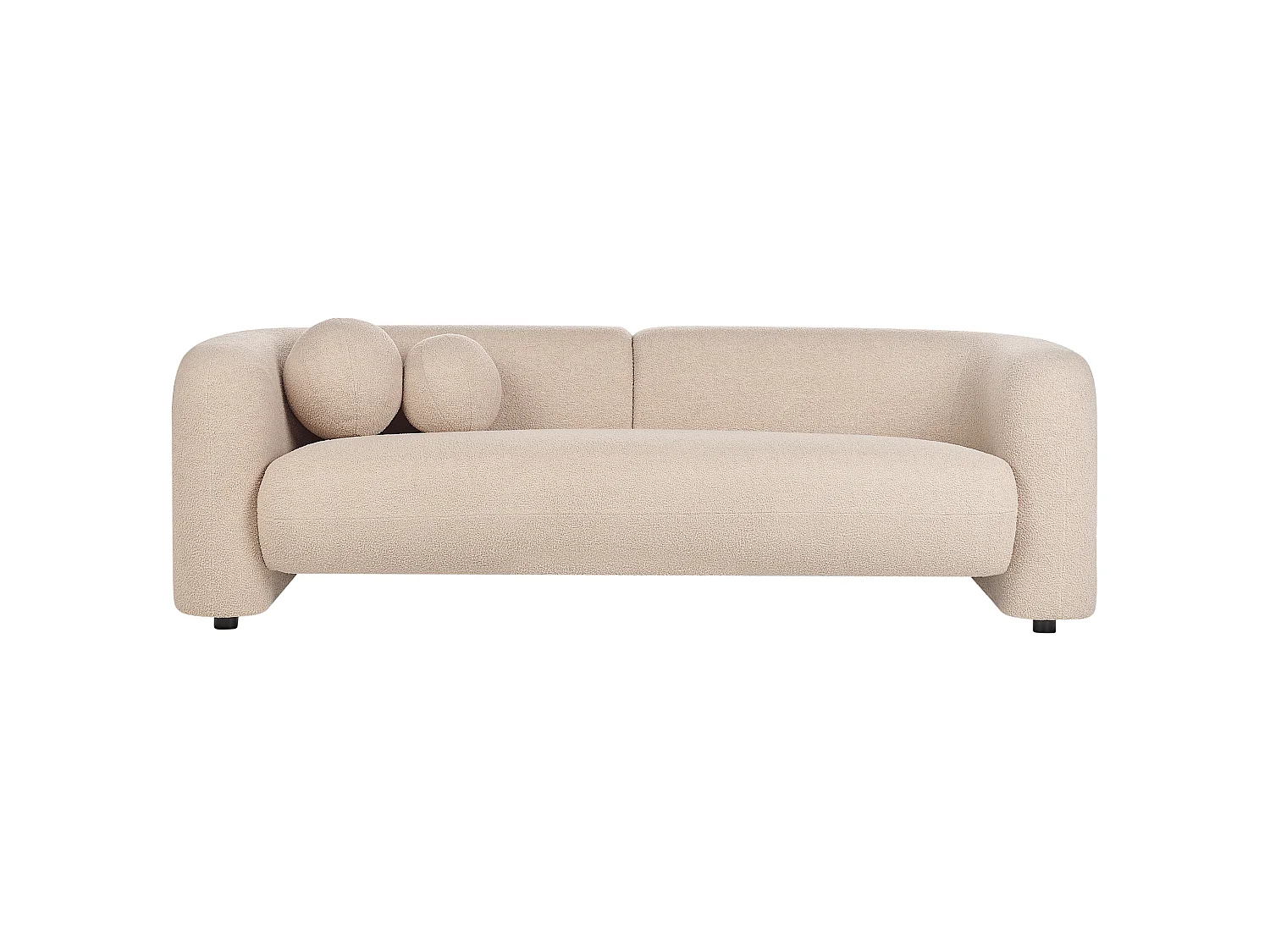 Sofa LEIREN Boucle Beżowy dla 3 osób