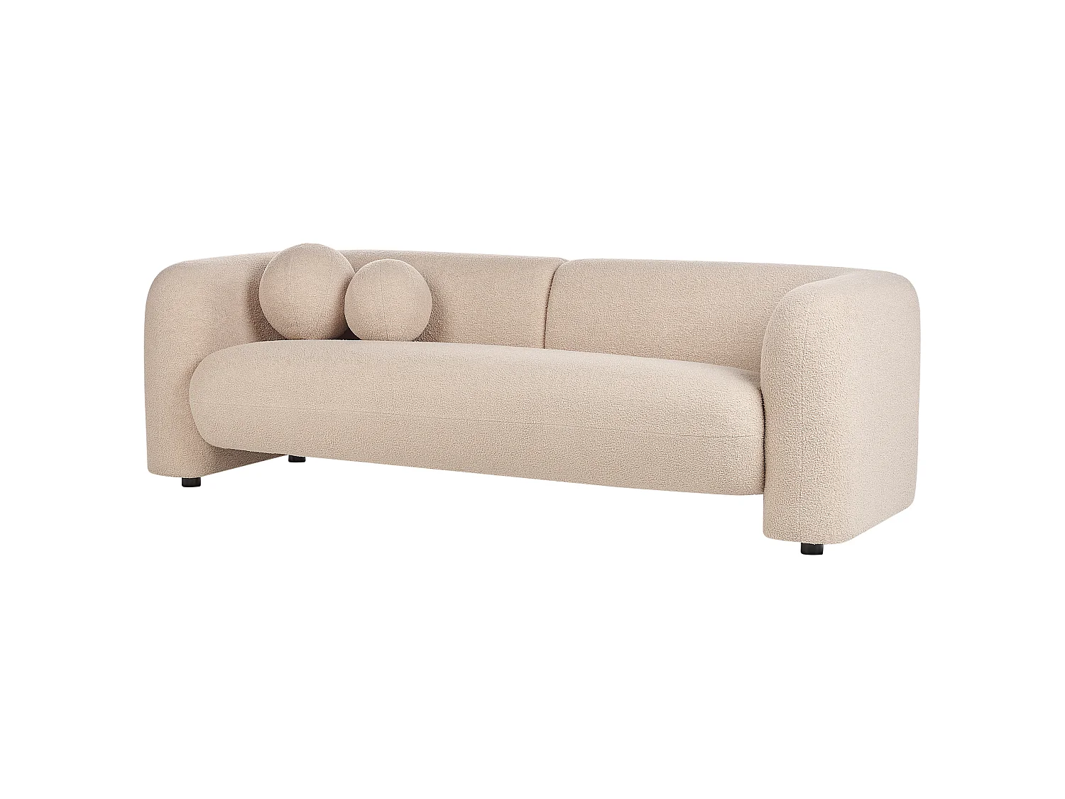Sofa LEIREN Boucle Beżowy dla 3 osób