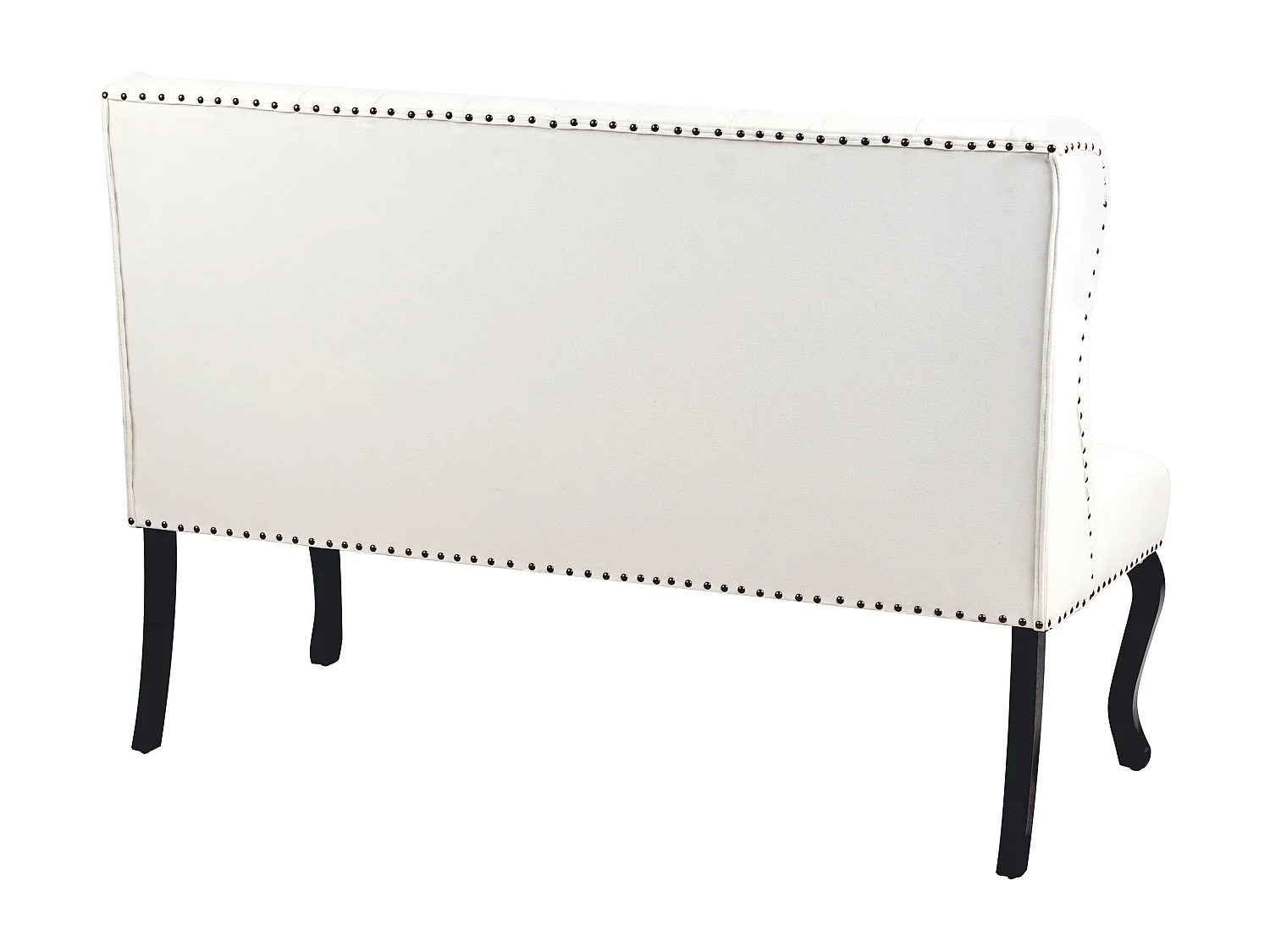 Banc rembourré 2 places TORSBY Tissu Blanc