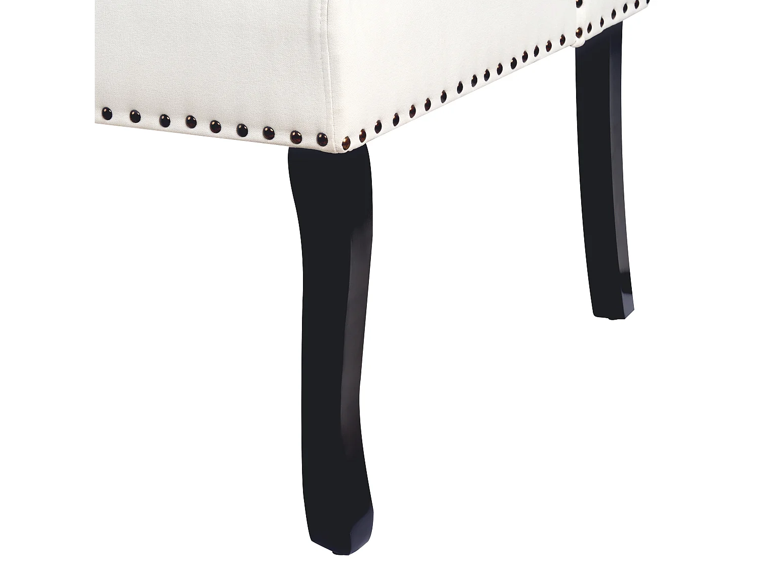 Modernes 2-Sitzer Küchensofa Stoffbezug creme Holzbeine Ohrensofa Torsby