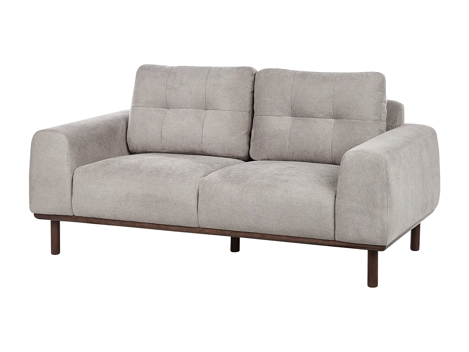 Sofa LAURILA Stoff Hellgrau 2-Sitzer