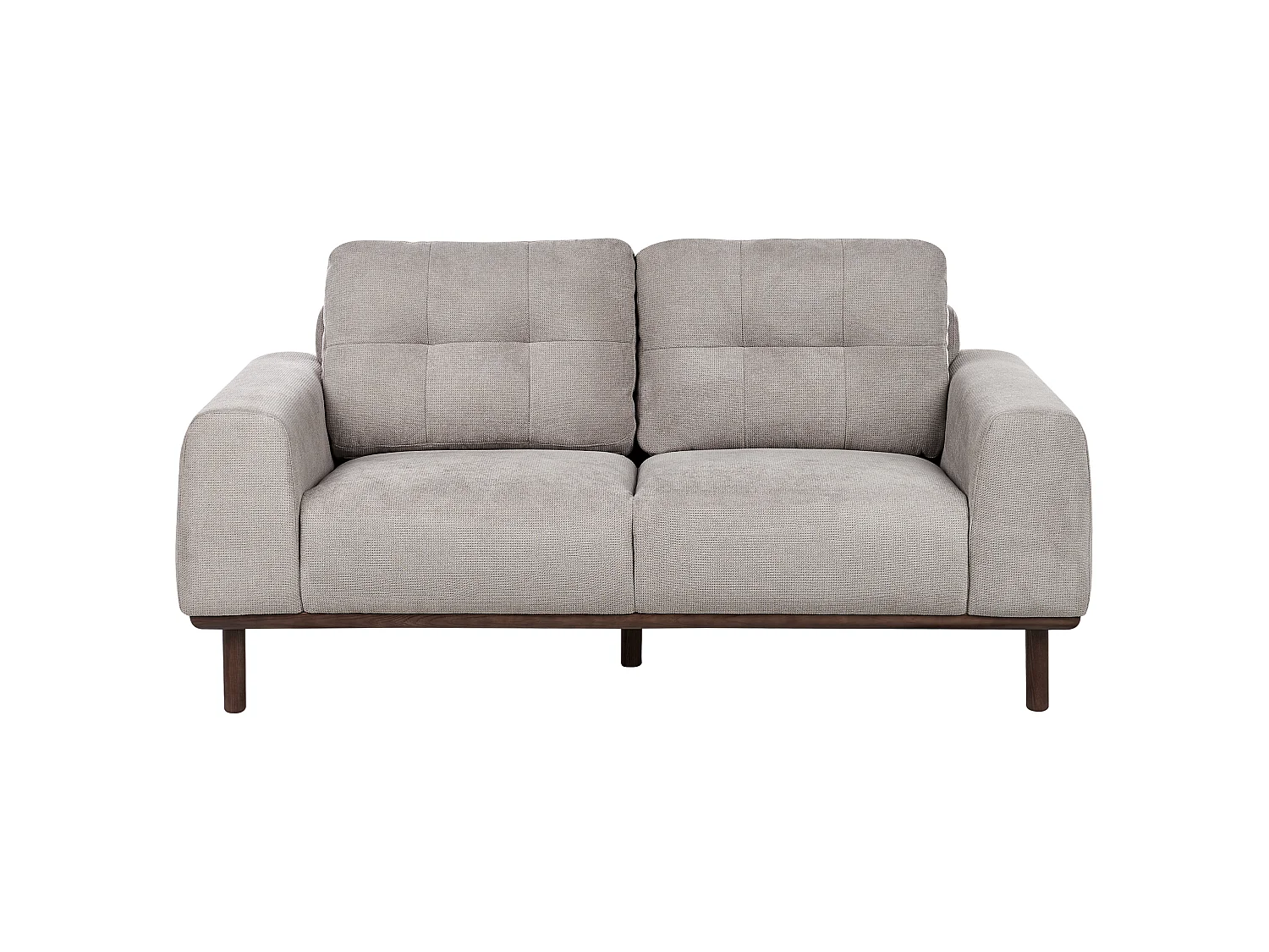 Sofa LAURILA Stoff Hellgrau 2-Sitzer