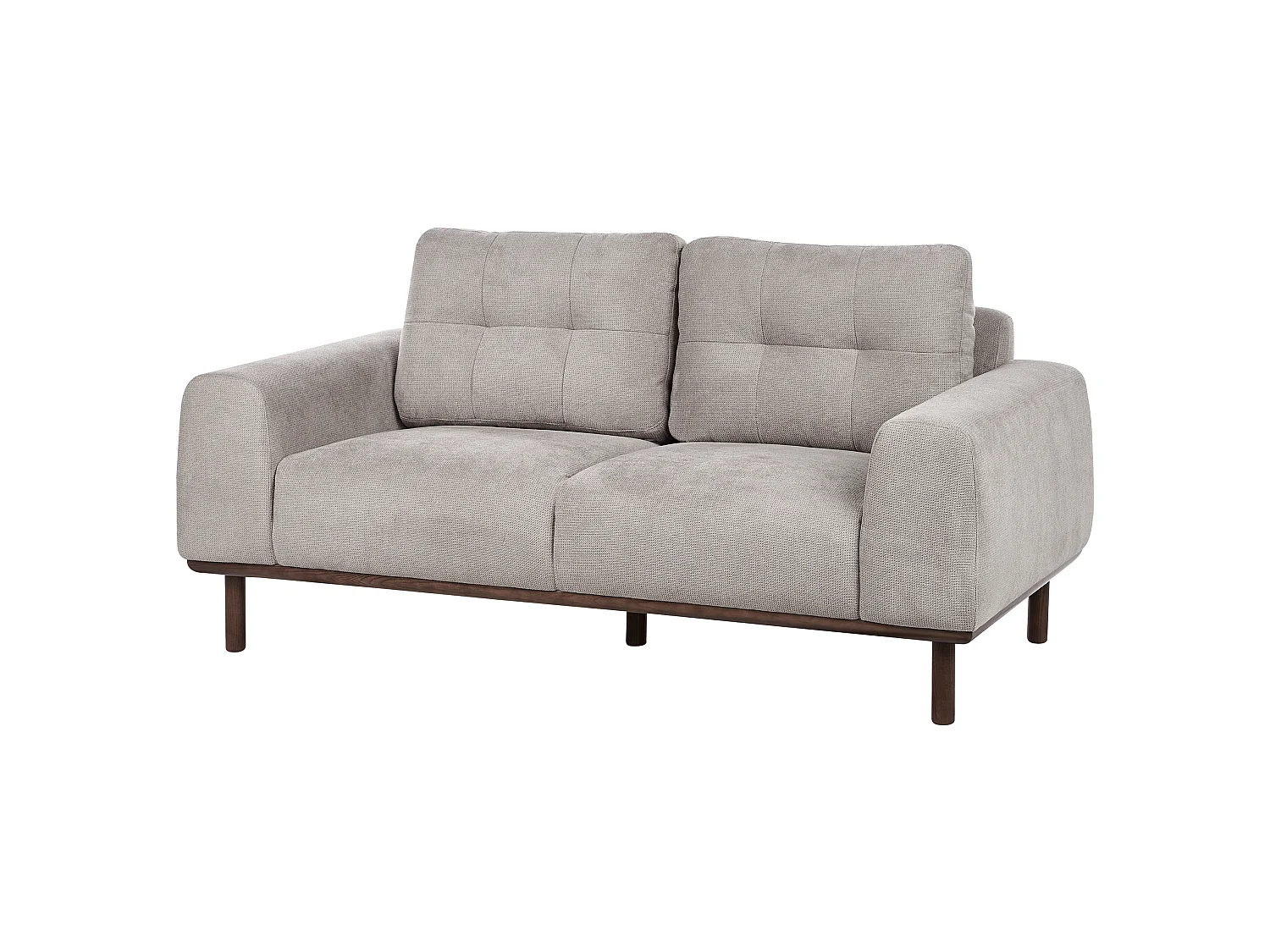 Sofa LAURILA Stoff Hellgrau 2-Sitzer