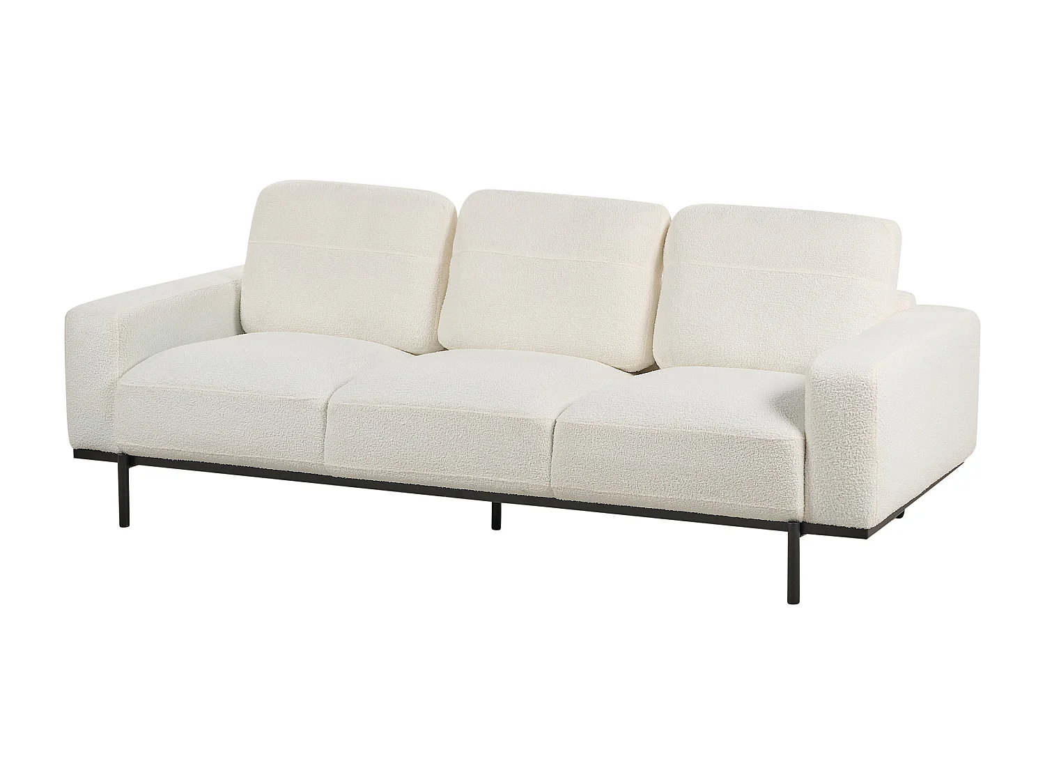 Sofa SOVIK Boucle Złamana biel dla 3 osób