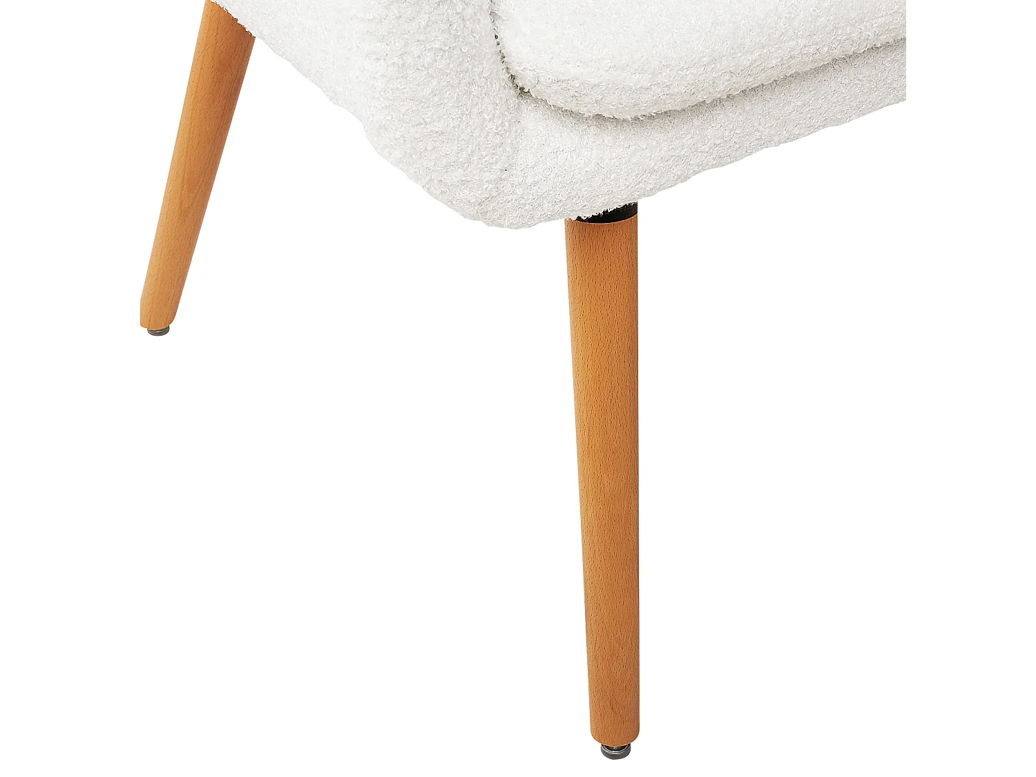 Banc rembourré 2 places TABY Bouclé Blanc cassé