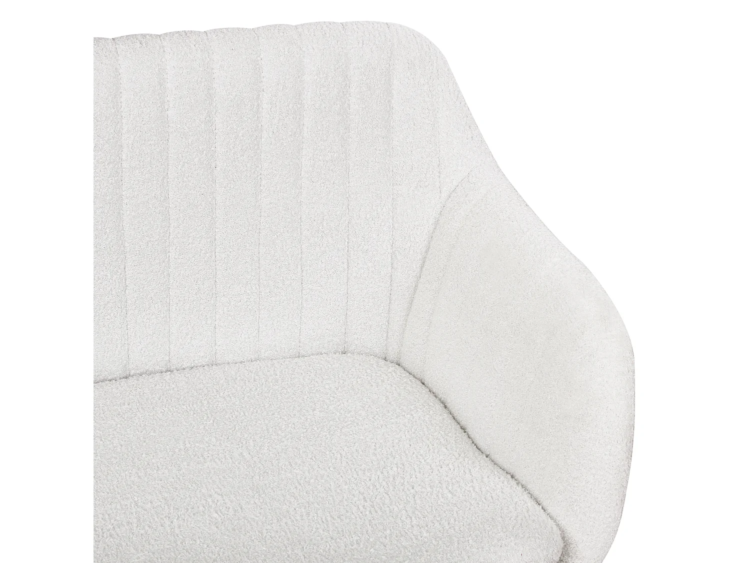 Banc rembourré 2 places TABY Bouclé Blanc cassé