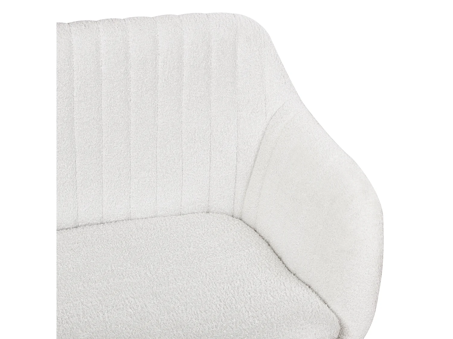 Banco tapizado TABY Bouclé Blanco crema 2 plazas