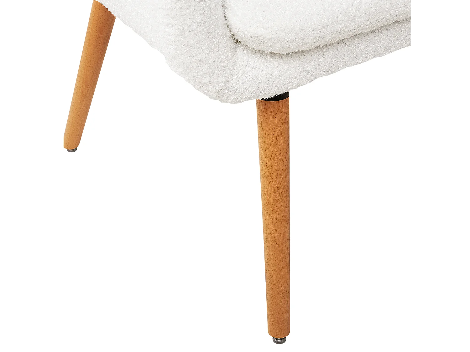 Banco tapizado TABY Bouclé Blanco crema 2 plazas